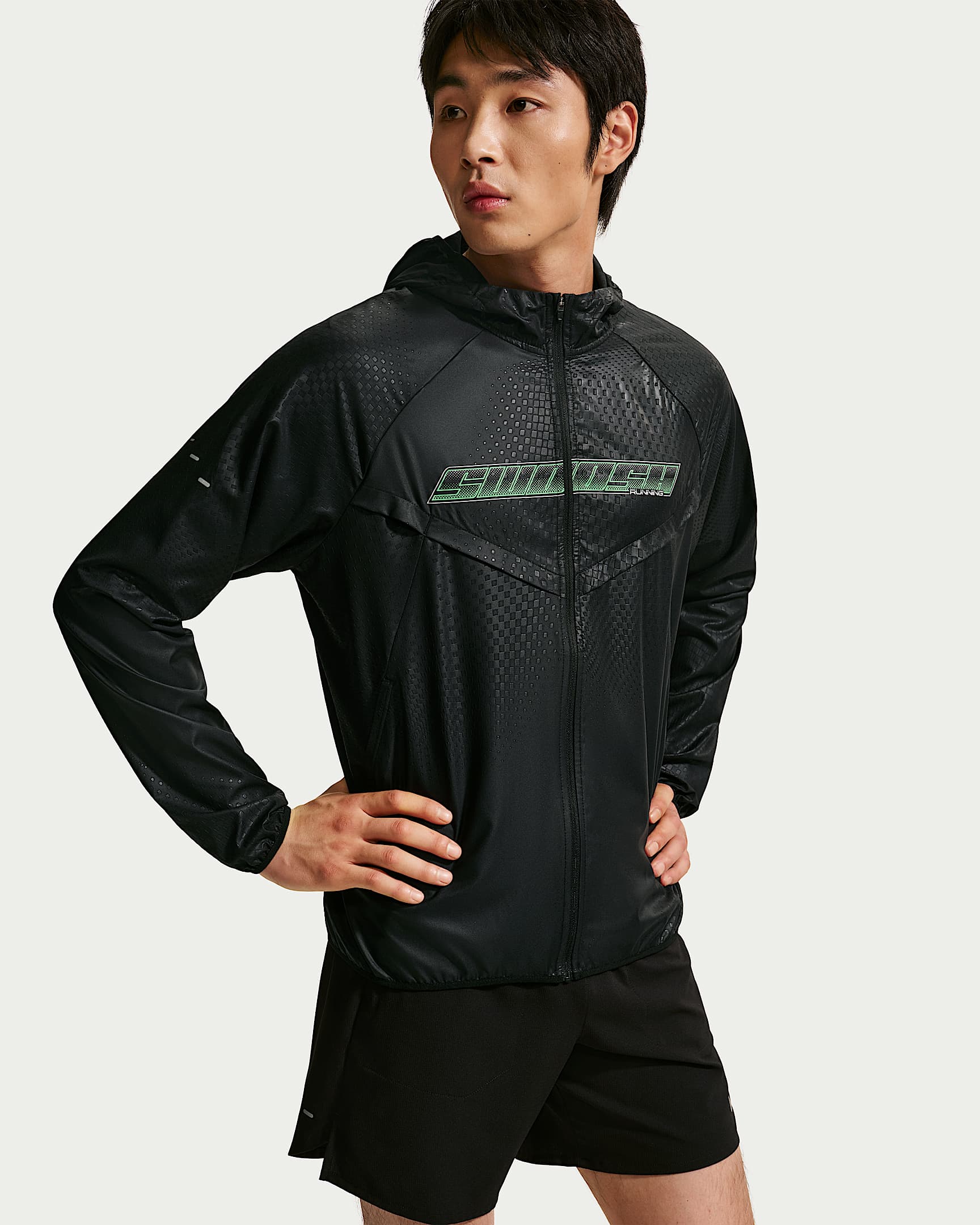 Nike Stride Dri-FIT 男子速干跑步夹克 - 黑