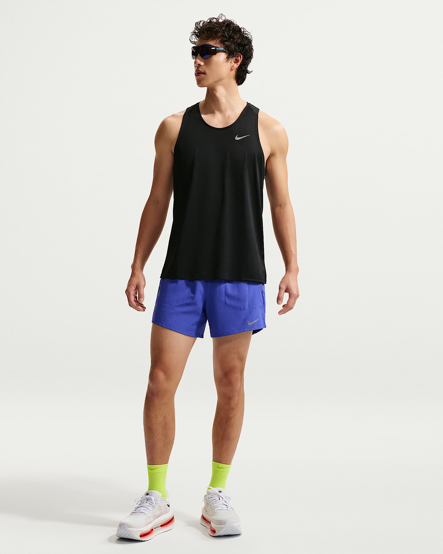 Nike Stride Dri-FIT 男子速干二合一跑步短裤 - 青石蓝