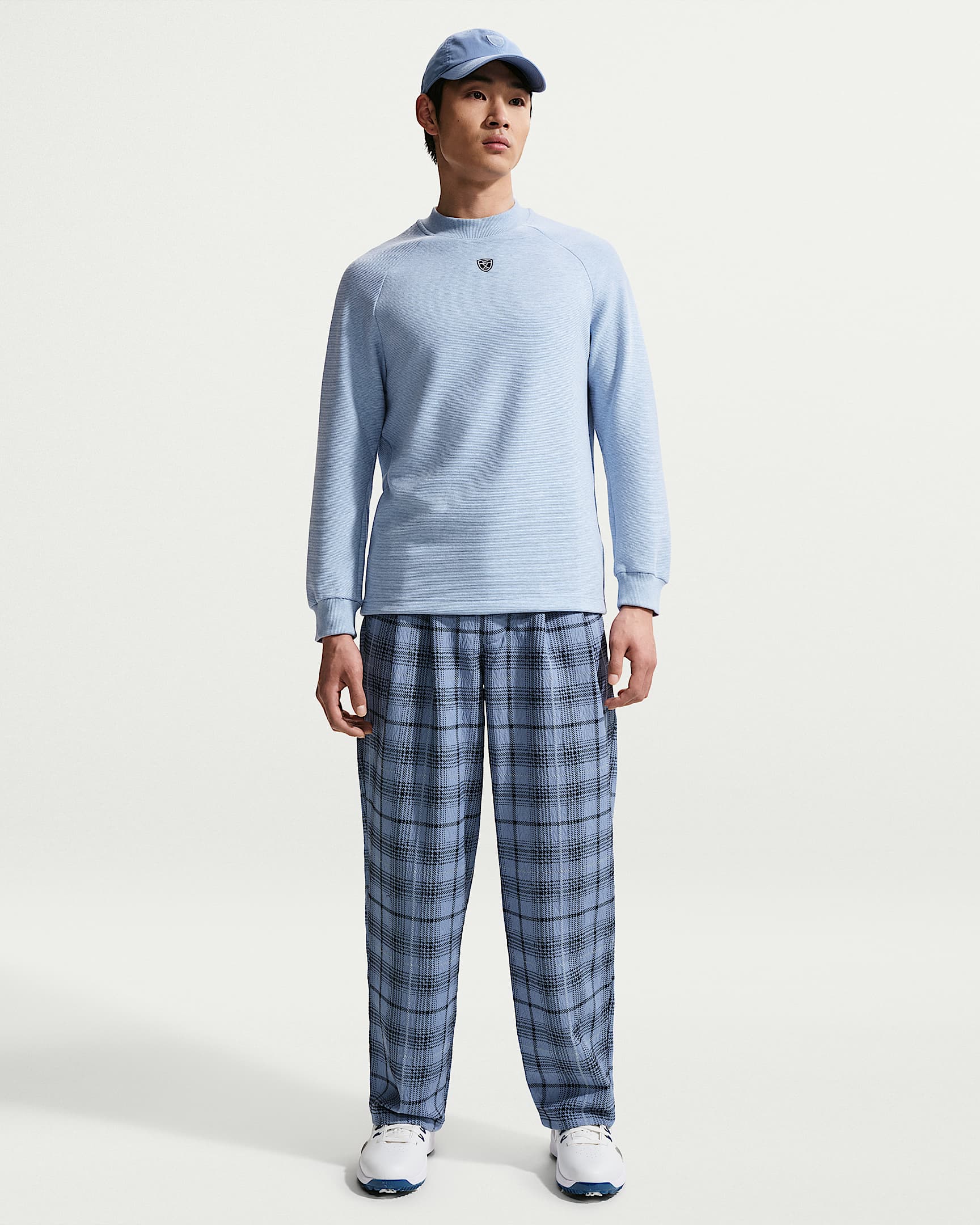 Nike Tartan 男子宽松高尔夫长裤 - 工作蓝/黑
