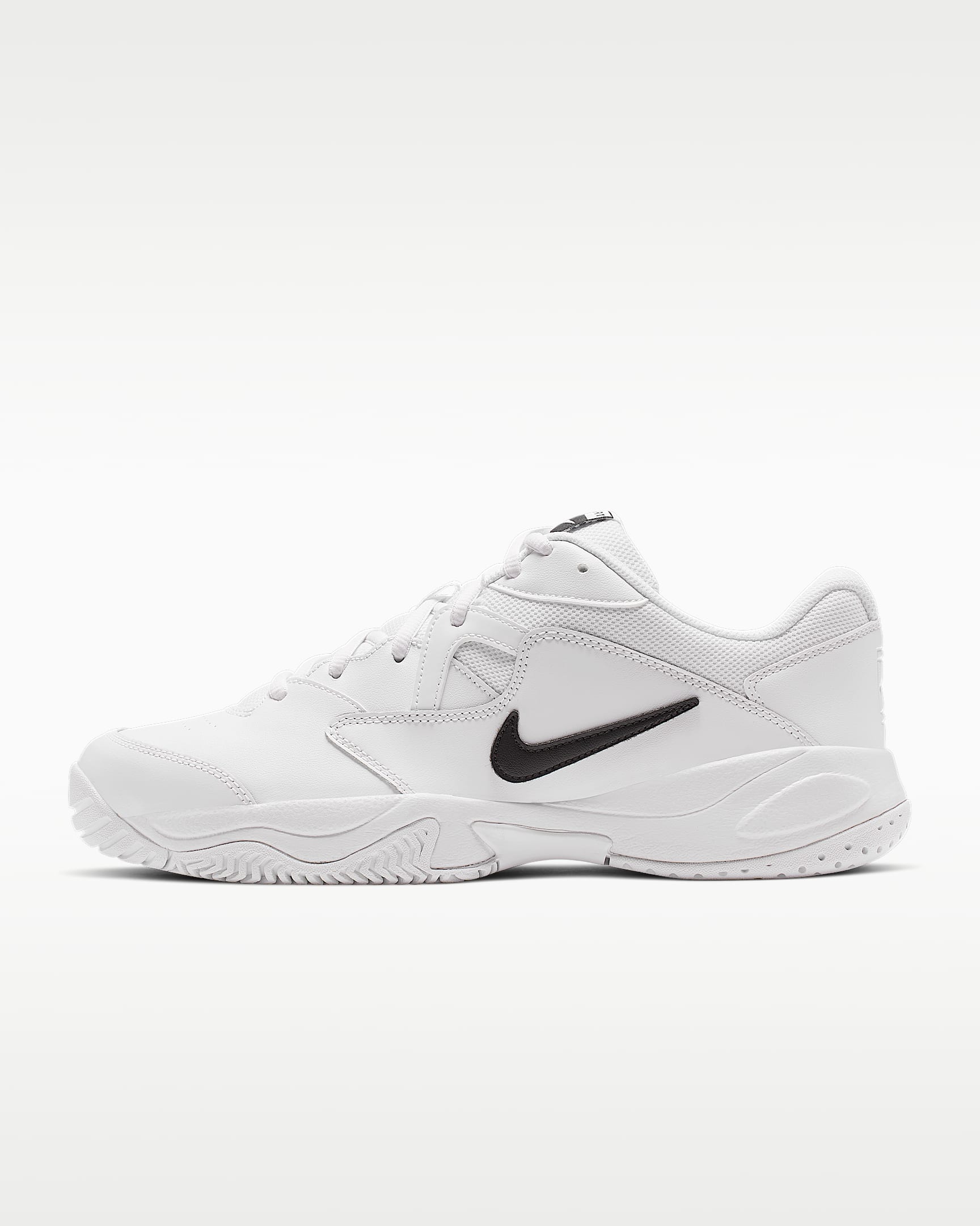 NikeCourt Lite 2 男子硬地球场网球鞋 - 白色/白色/黑