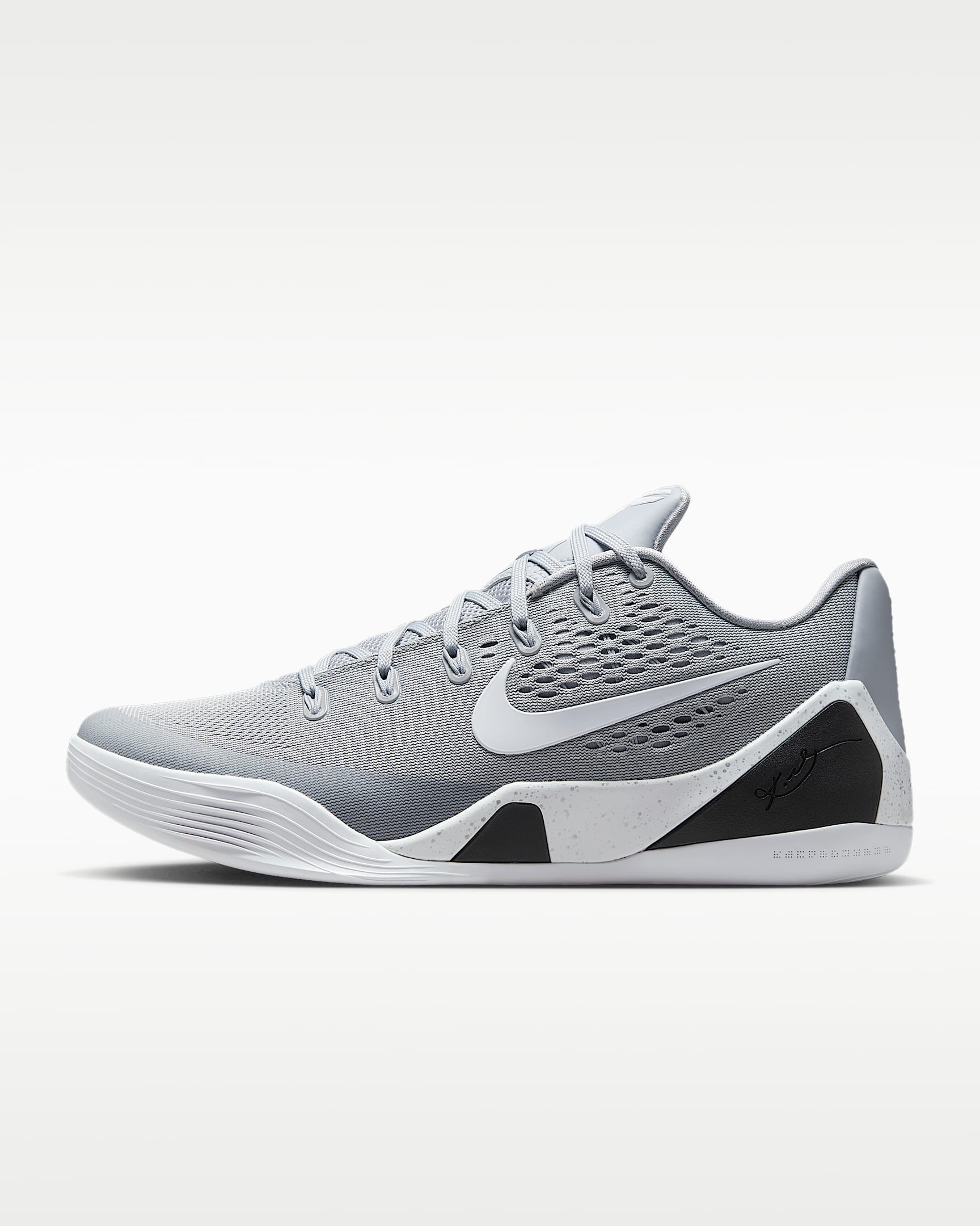 Kobe IX Elite Low EM Protro 科比男/女篮球鞋 - 狼灰/白色/白色