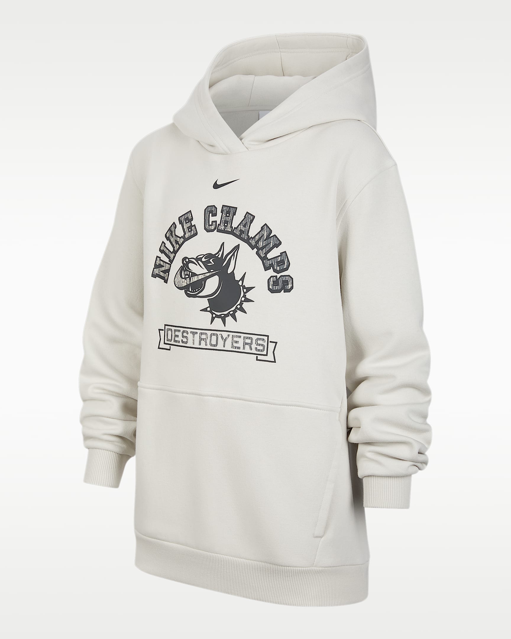 Nike Sportswear Next Up 大童加绒套头连帽衫 - 浅骨色