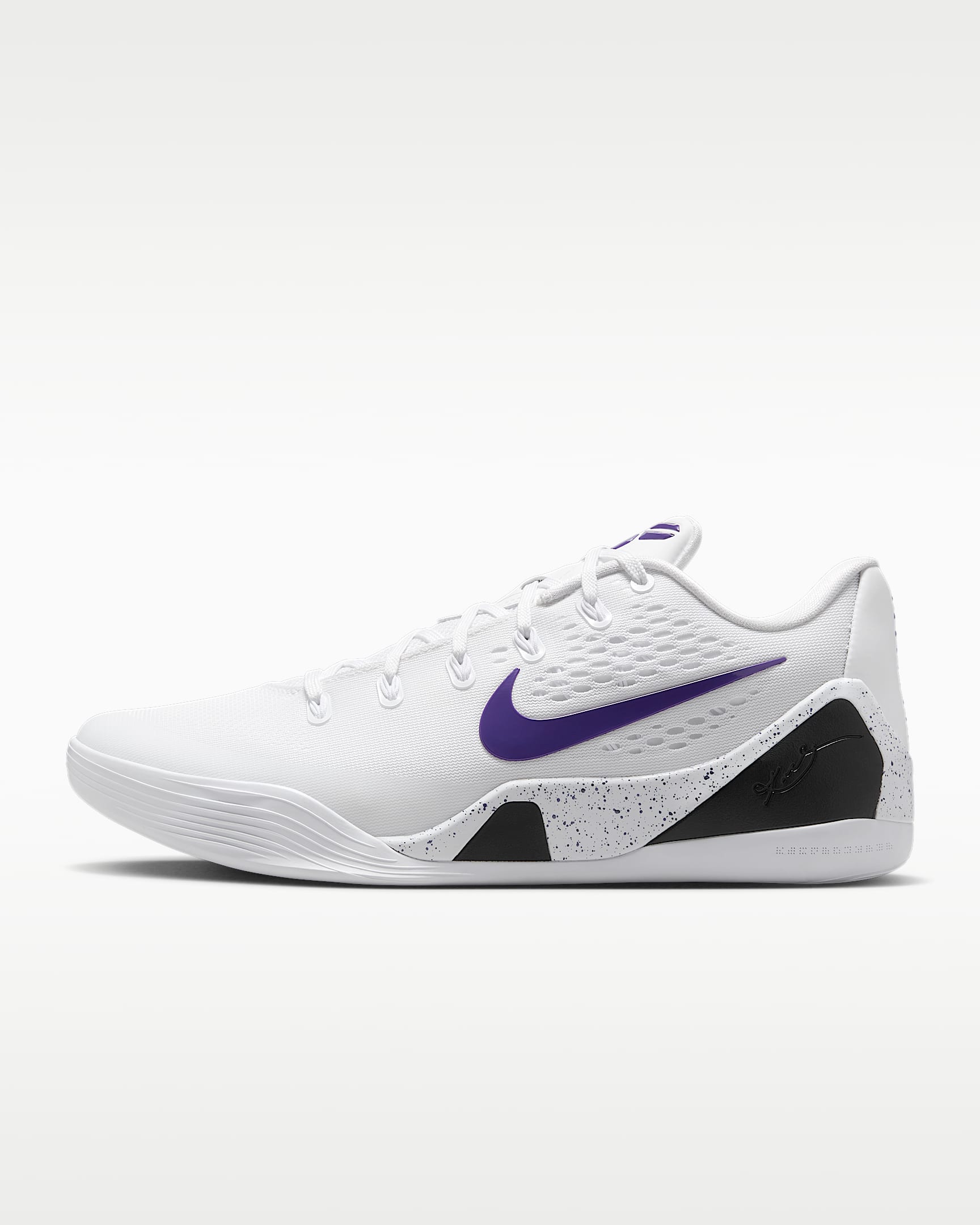 Kobe IX Elite Low EM Protro 科比男/女篮球鞋 - 白色/白色/庭紫