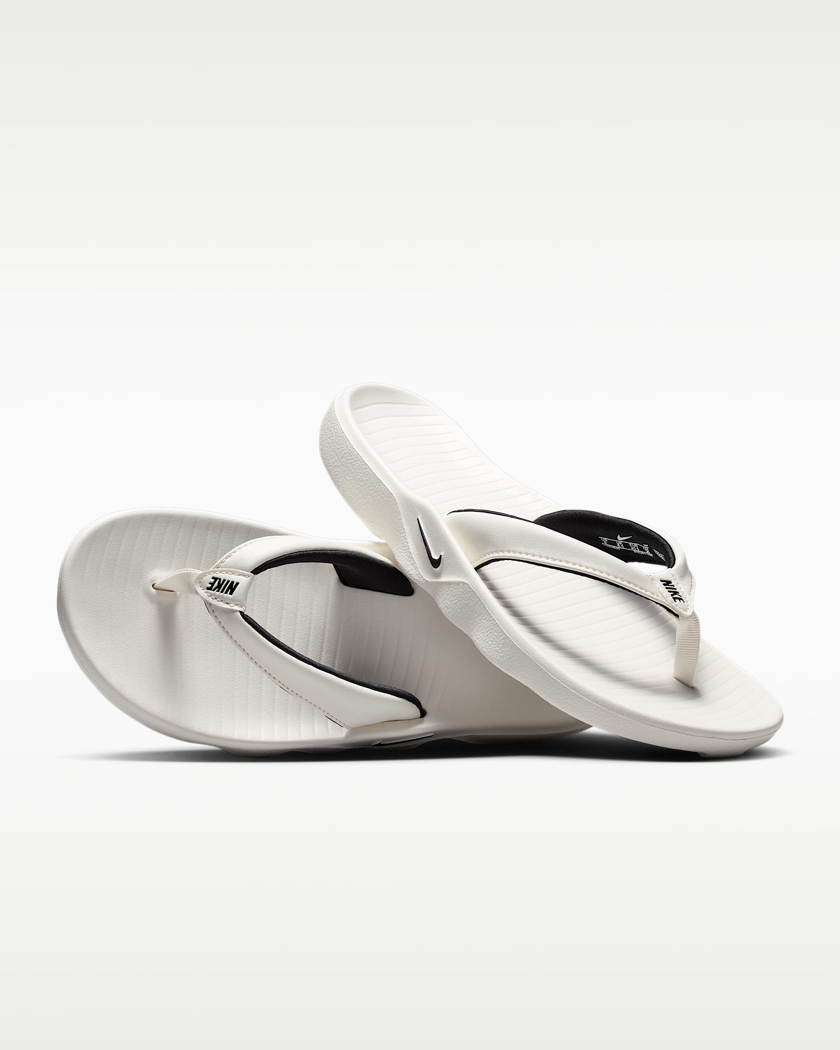 Nike Marina 女子拖鞋 - 帆白/黑