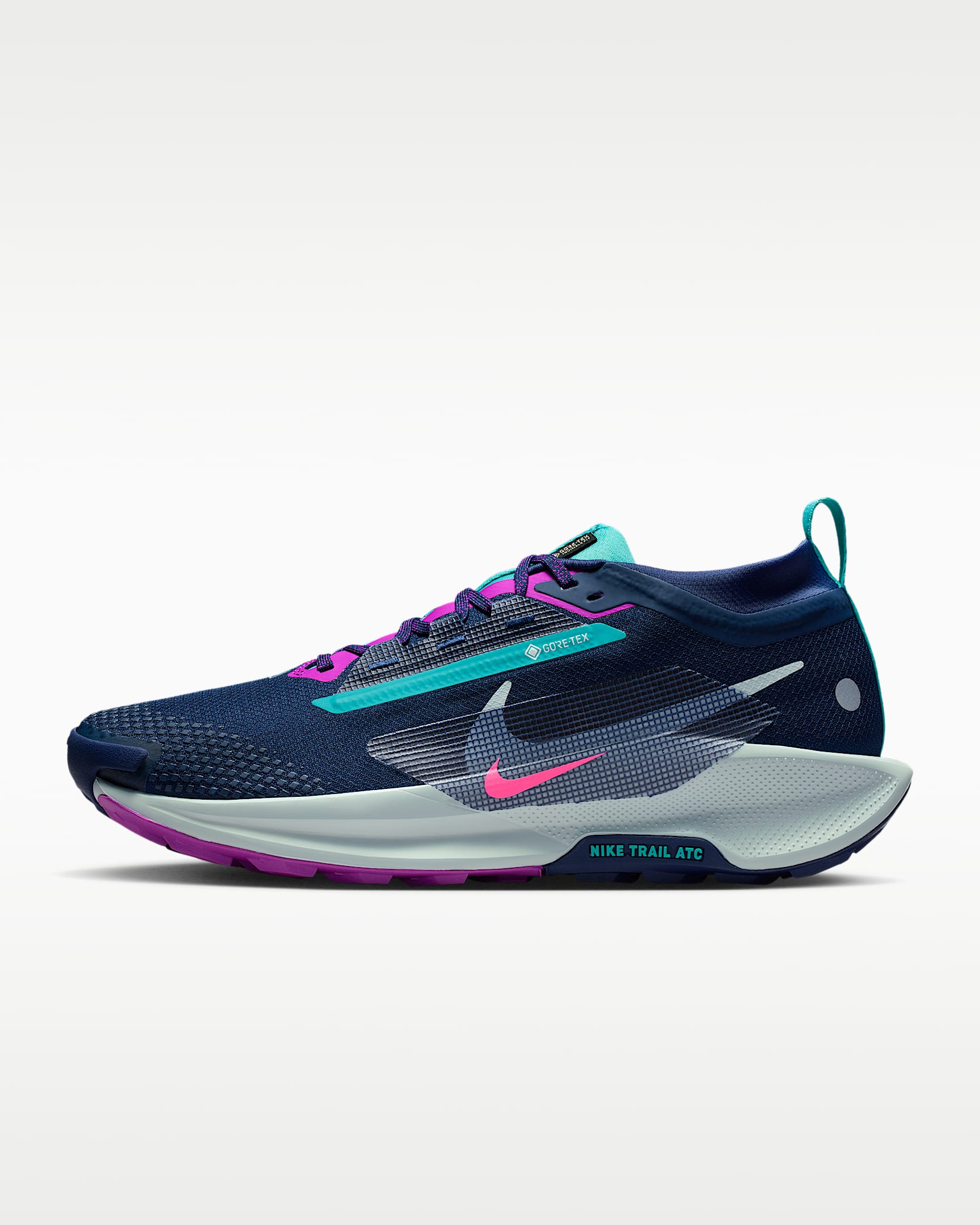 Nike Pegasus Trail 5 GORE-TEX 耐克飞马男子防水越野跑步鞋 - 深藏青/透明粉/明亮紫/冰川蓝