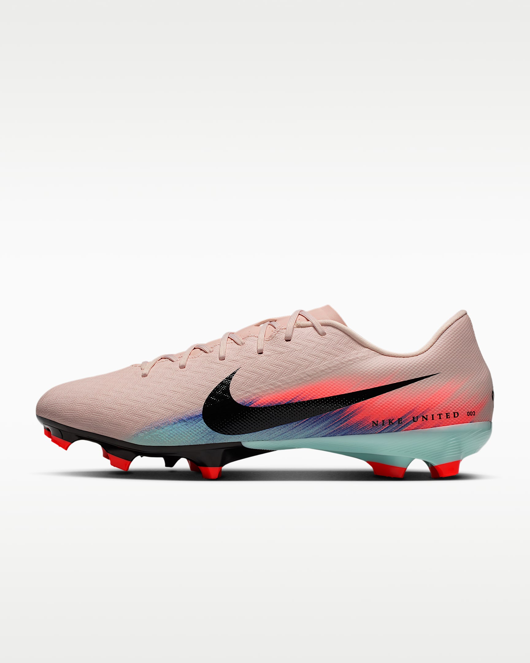 Nike United Mercurial Vapor 16 Academy 耐克刺客系列男/女 MG 多种场地低帮足球鞋 - 砂岩灰粉/赛车蓝