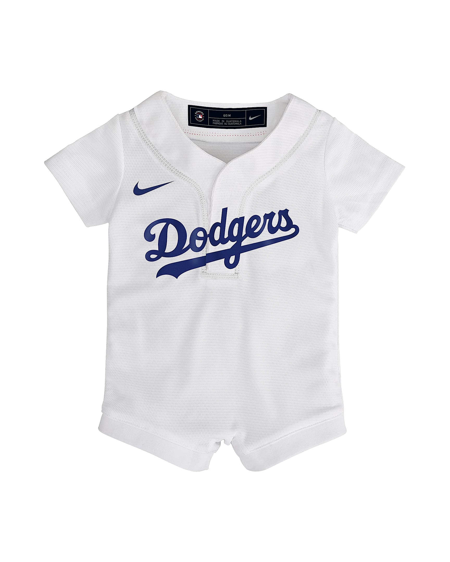 洛杉矶道奇队主场 Nike MLB 婴童连体衣 - 白色