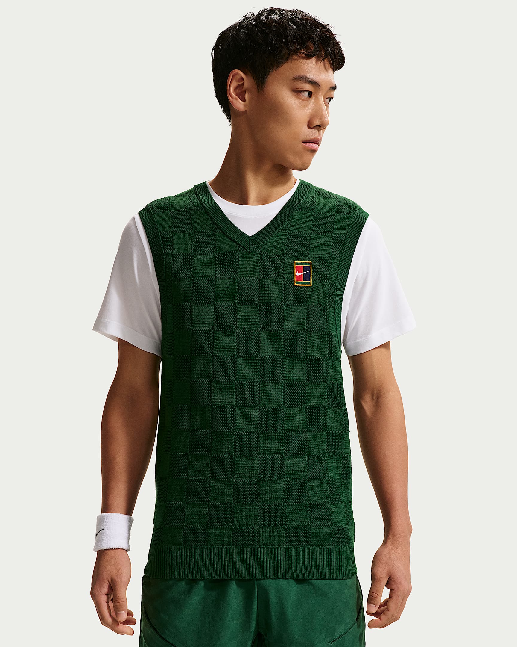 NikeCourt Slam 扬尼克·辛纳同款男子网球无袖上衣 - 峡谷绿