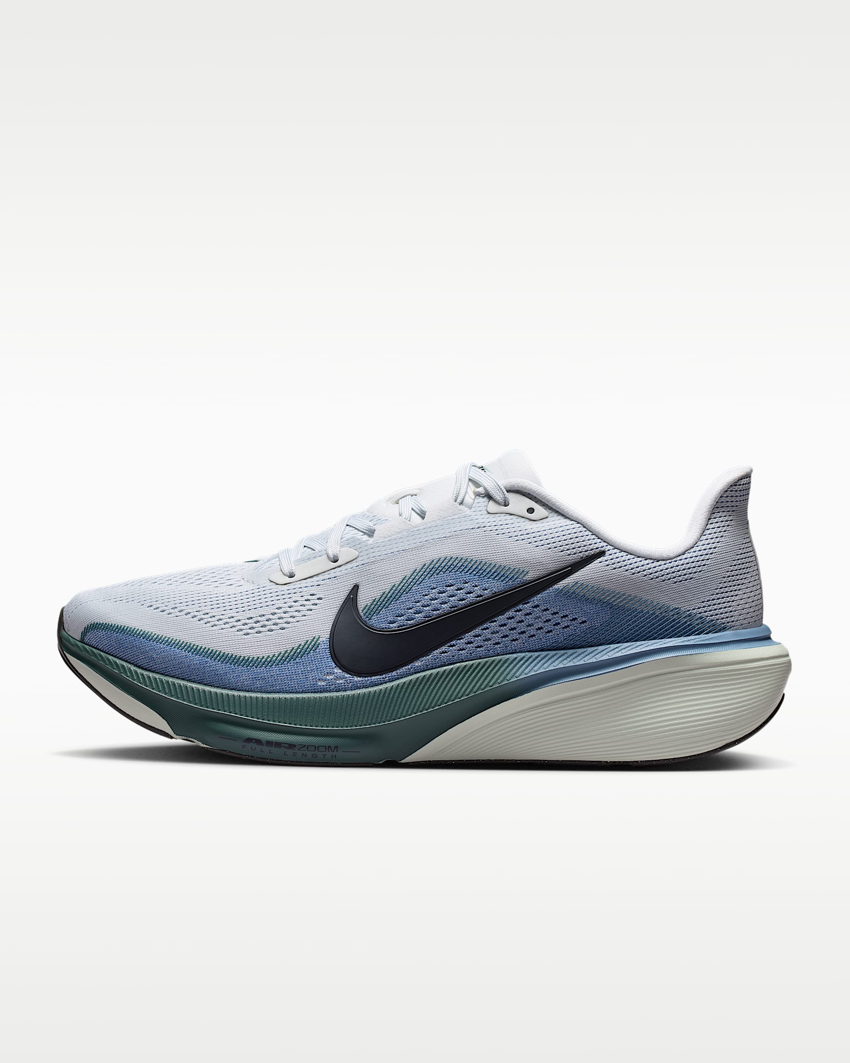 Nike Pegasus 42 耐克飞马男子公路跑步鞋 - 白金色/工作蓝/矿物岩板蓝/暗蓝黑