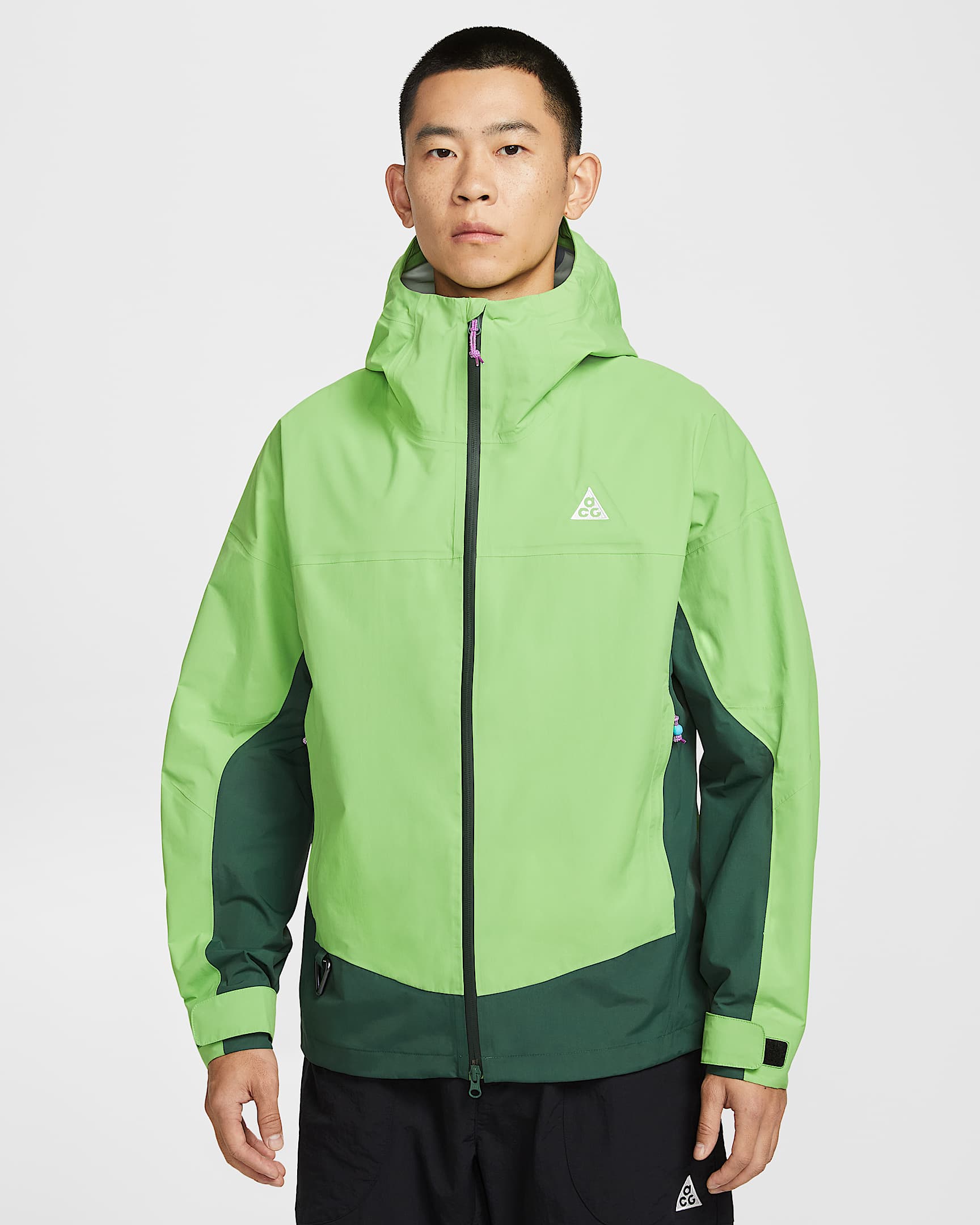 Nike ACG "Morpho" Storm-FIT ADV 2.5L 男子防风防水雨天夹克硬壳冲锋衣 - 明绿/荧光冰黄/山峰白