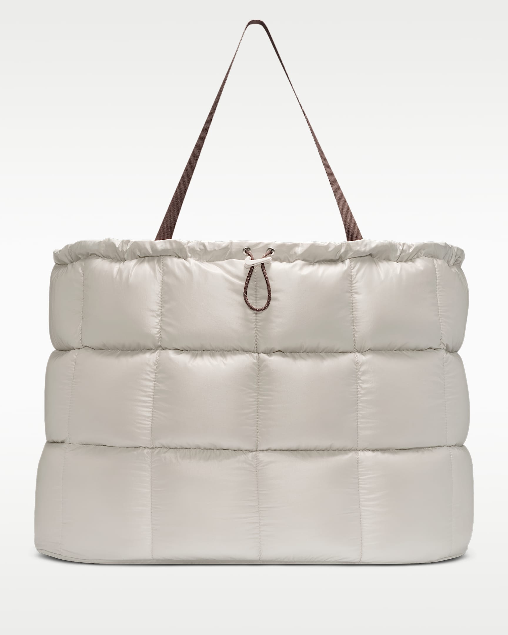 Nike Sportswear Puffle 超大号托特包 - 浅骨色/貂棕/帆白