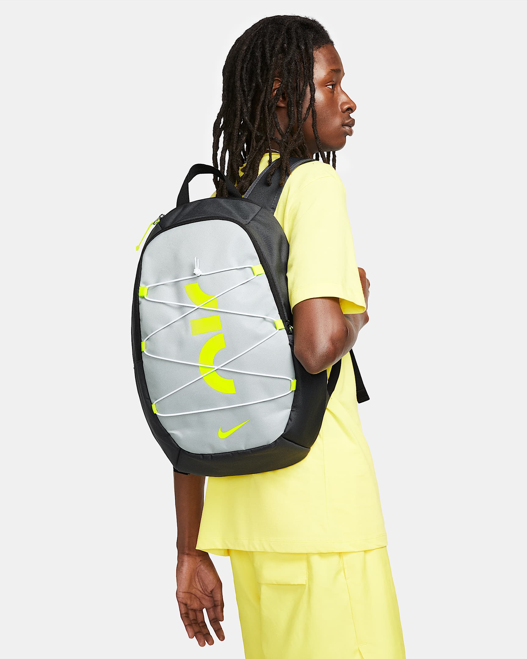 Nike Air 双肩包 - 煤黑/狼灰/荧光黄