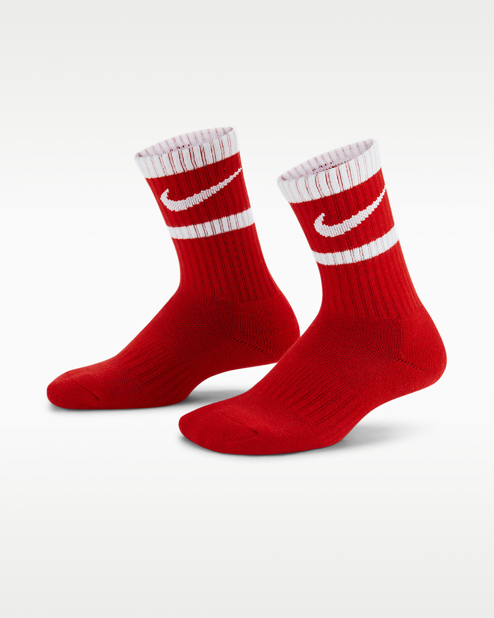 Nike 马年限定脱缰系列新年款幼童速干中筒运动袜（1 双） - 大学红