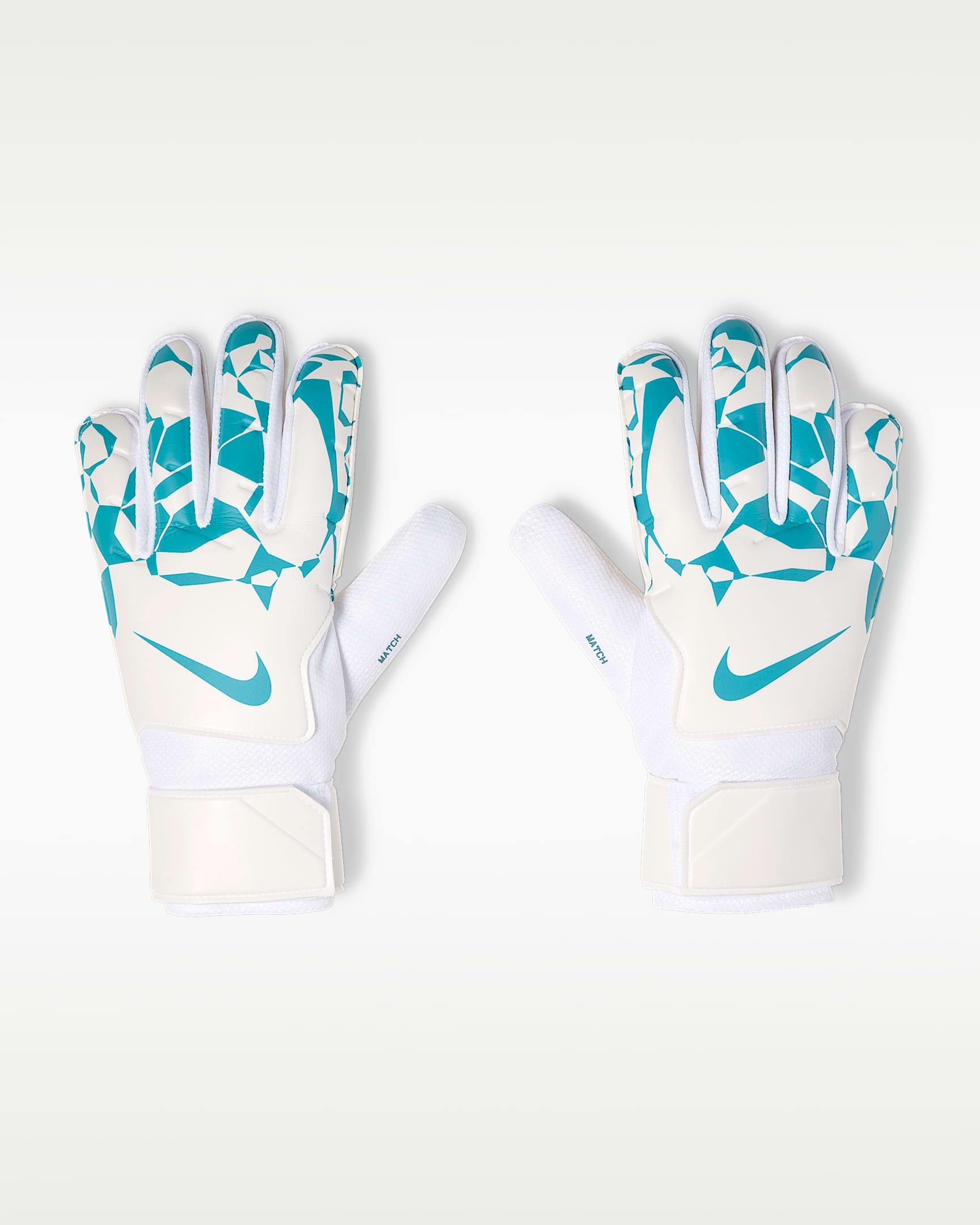 Nike Match 足球守门员手套(1 副) - 白色/仙人掌绿/仙人掌绿