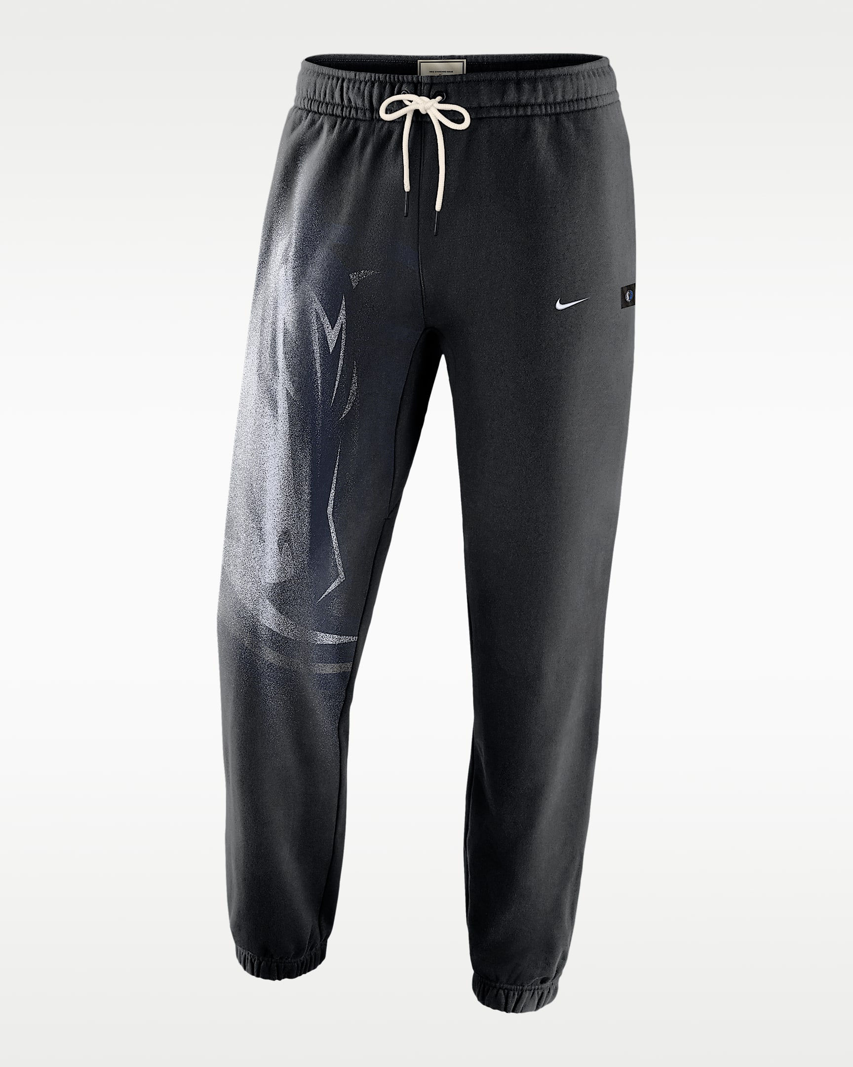 达拉斯独行侠队 Nike Standard Issue 耐克篮球小标系列男子加绒篮球长裤 - 黑/白色