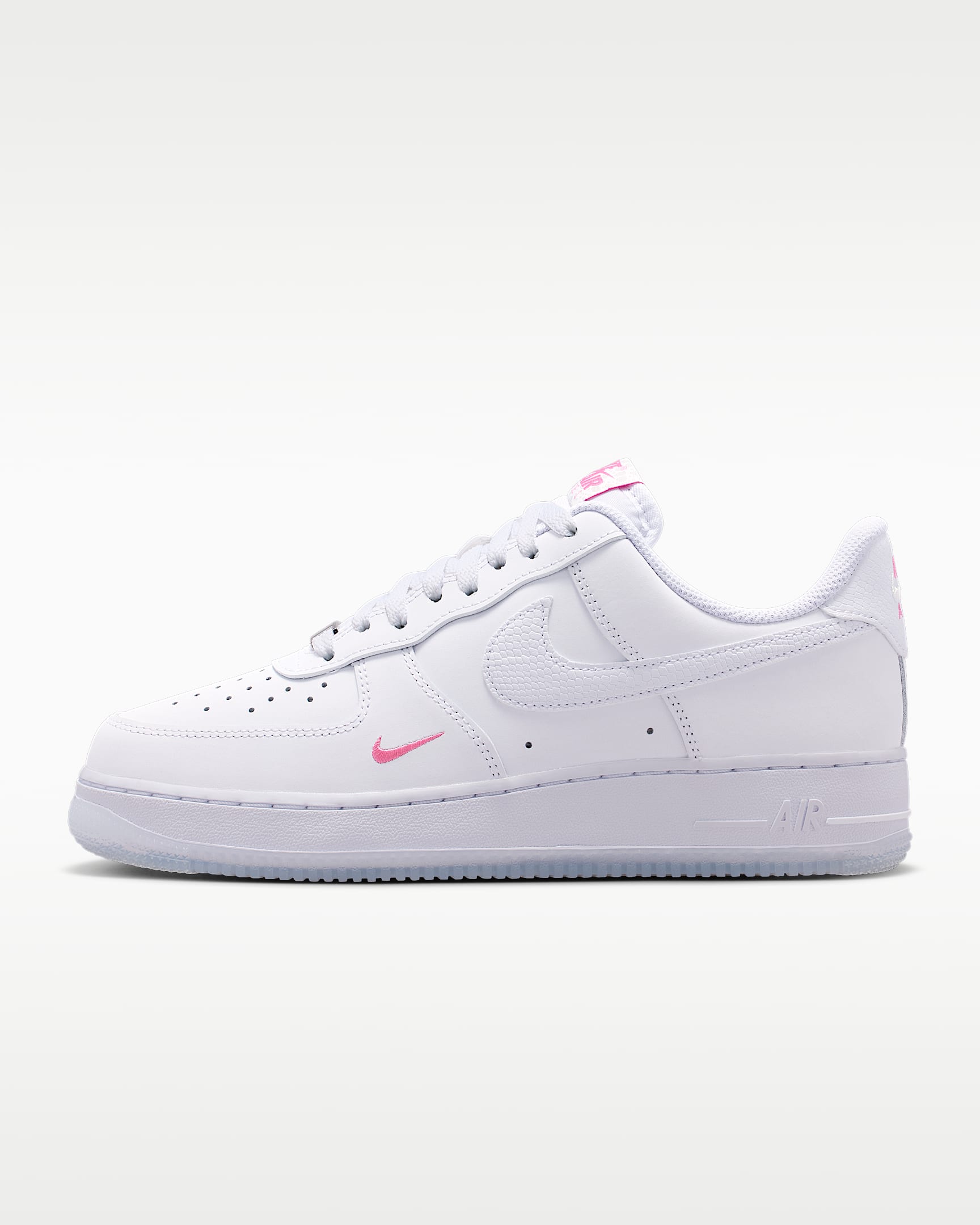 Nike Air Force 1 '07 女子空军一号运动鞋 - 白色/莲花粉/雾灰/白色