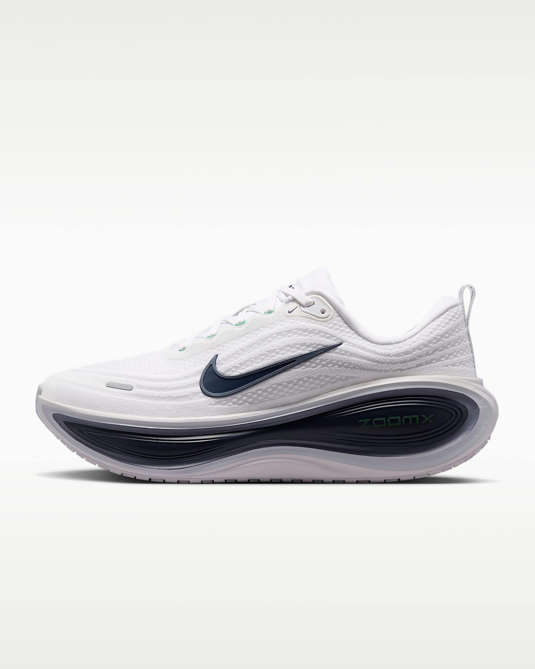 Nike Vomero Plus 耐克超级迈柔男子公路跑步鞋 - 白色/闪亮绿/世界靛青/深藏青