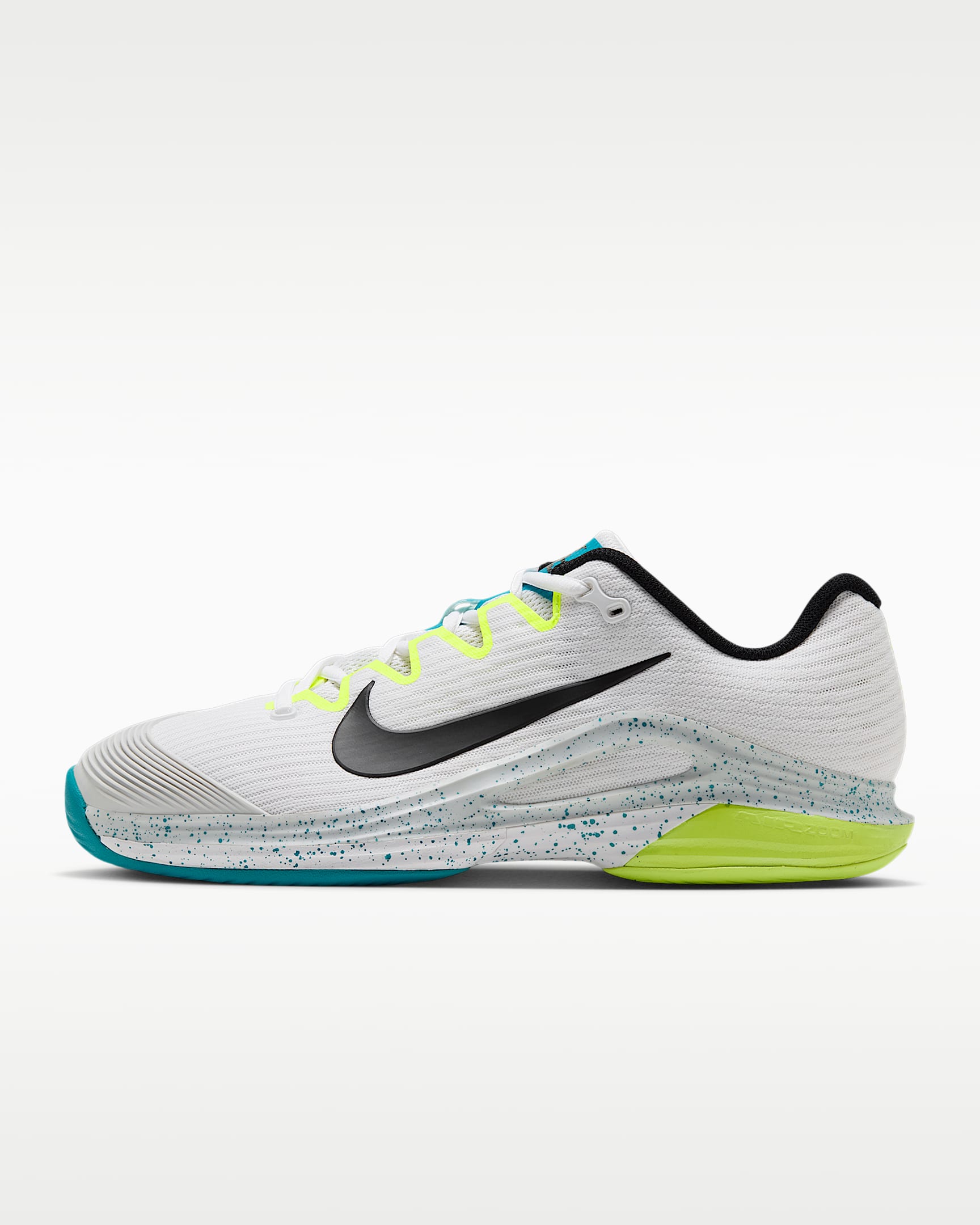Nike Vapor 12 女子硬地球场网球鞋 - 白色/荧光黄/能量绿/黑