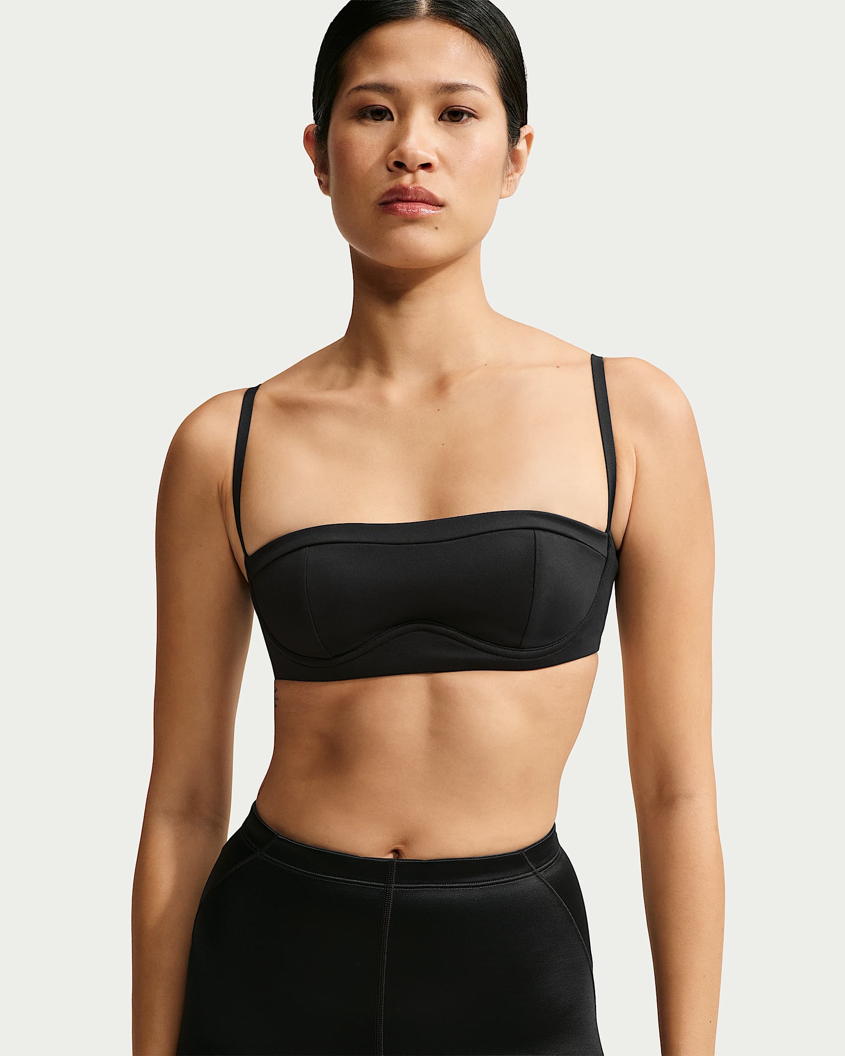 NikeSKIMS Matte 女子速干半罩杯式运动内衣 - NSKM Obsidian
