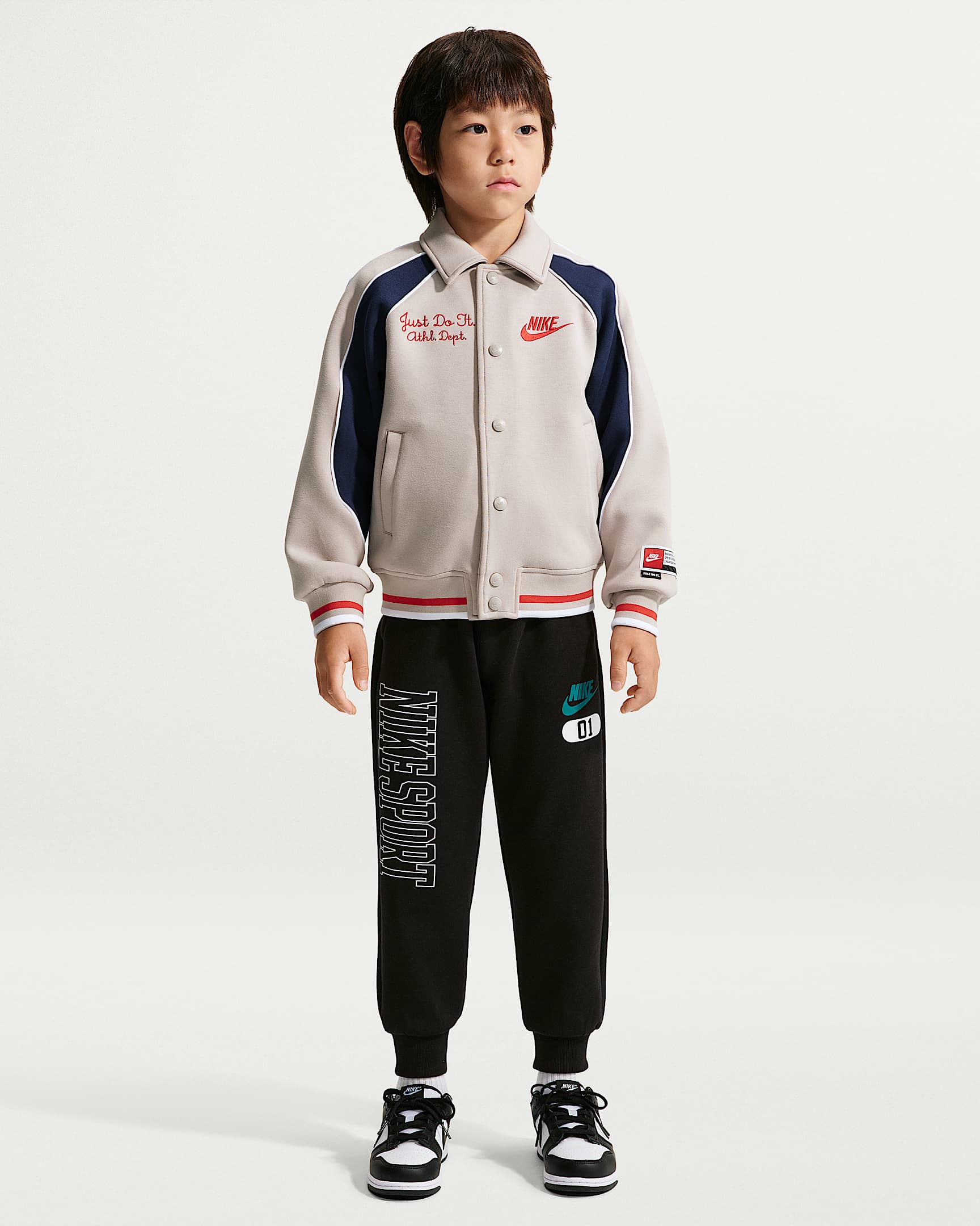 Nike Sportswear Multisport 幼童针织长裤 - 黑