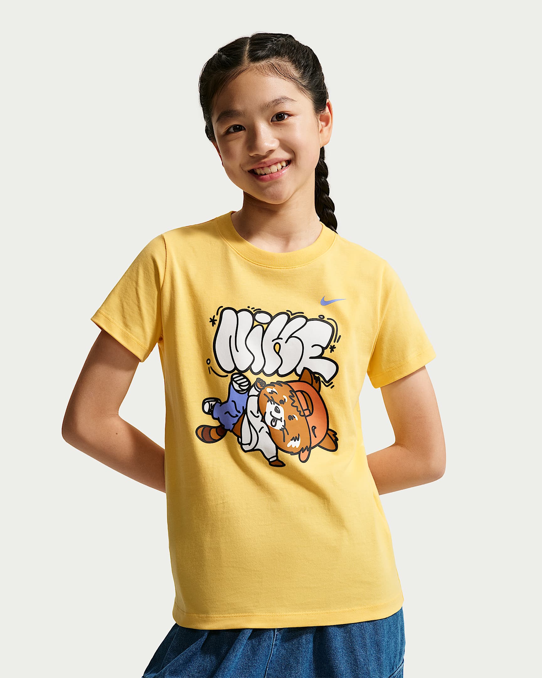 Nike Sportswear 大童（女孩）T恤 - 典雅托帕石色