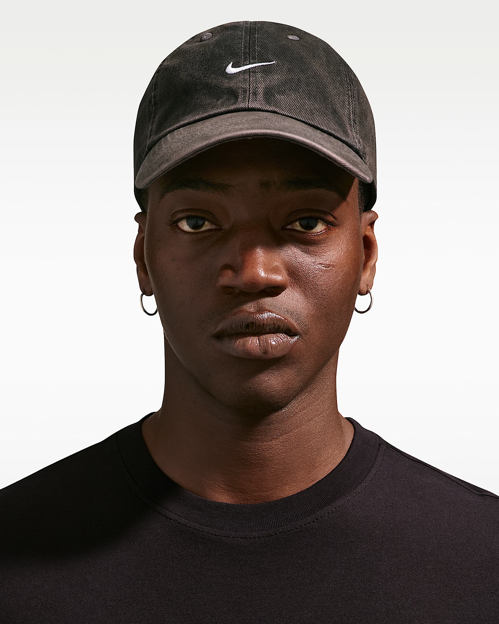 Nike Club 软顶牛仔运动帽 - 煤黑/白色