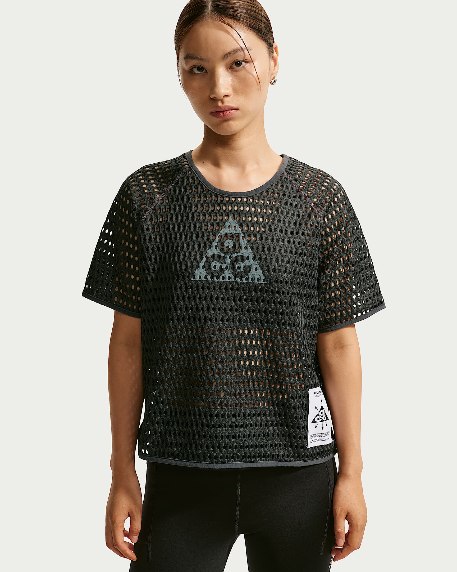 ACG Radical AirFlow Dri-FIT 女子速干短袖越野跑步上衣洞洞衣 - 煤黑/冷灰