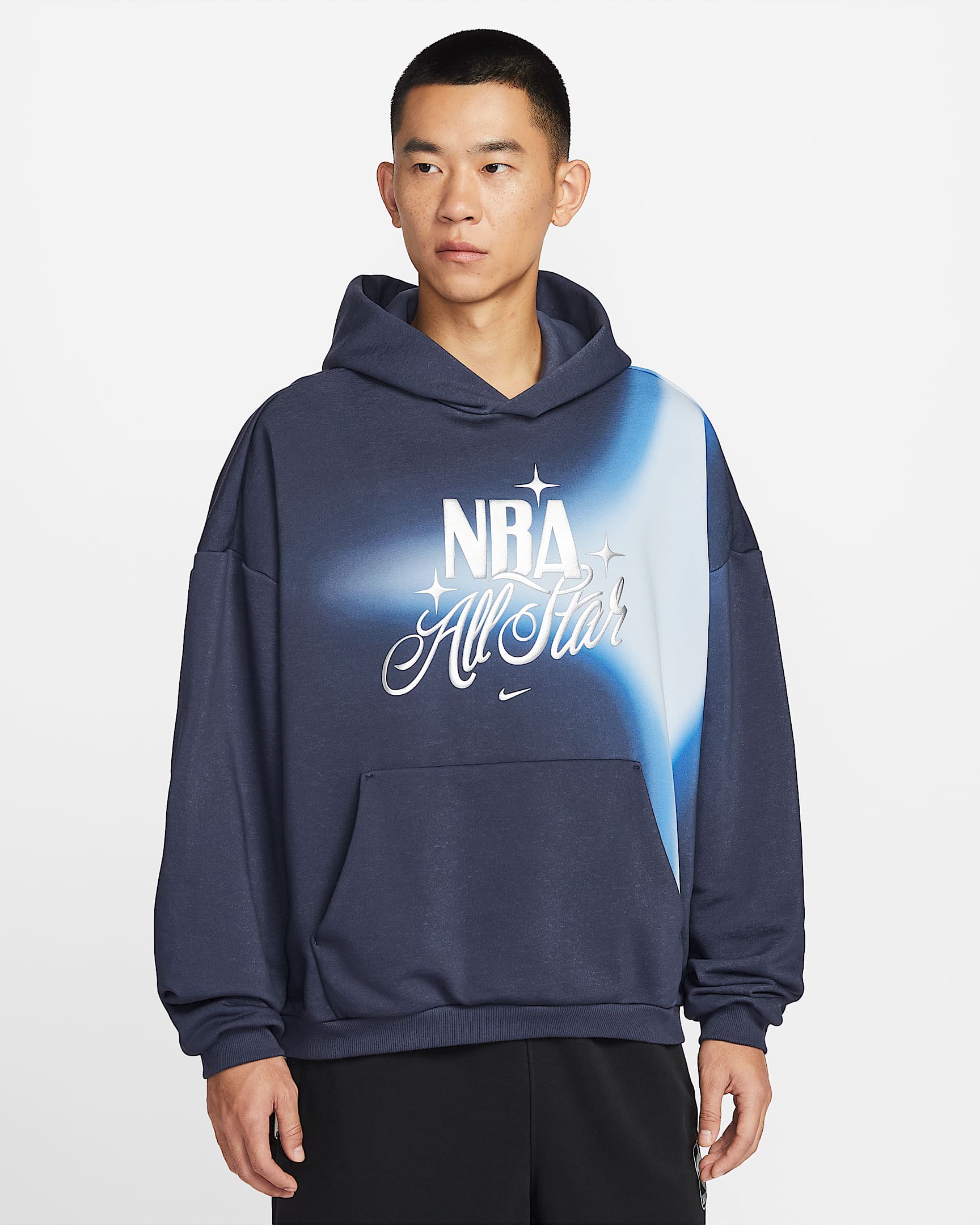 All-Star Weekend Standard Issue Nike Dri-FIT NBA 耐克篮球小标系列全明星男子速干训练连帽衫 - 大学深蓝