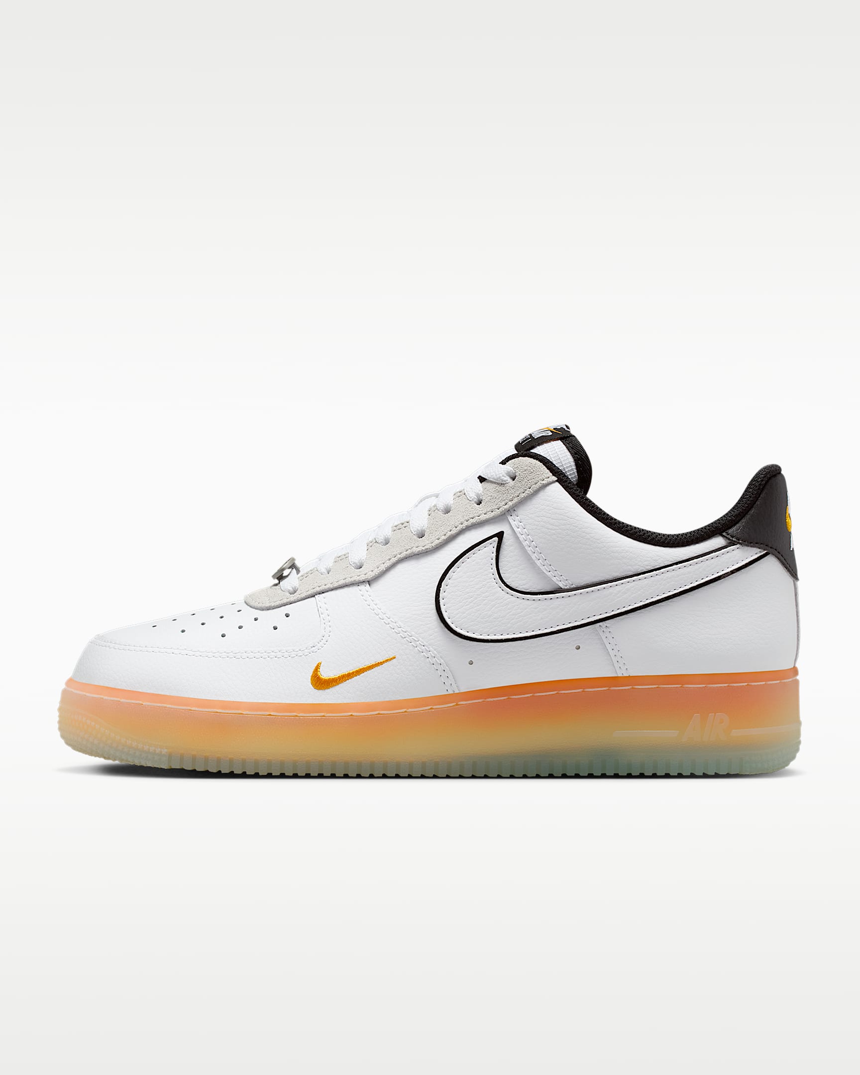 Nike Air Force 1 '07 男子空军一号运动鞋 - 白色/黑/橘皮黄/白色