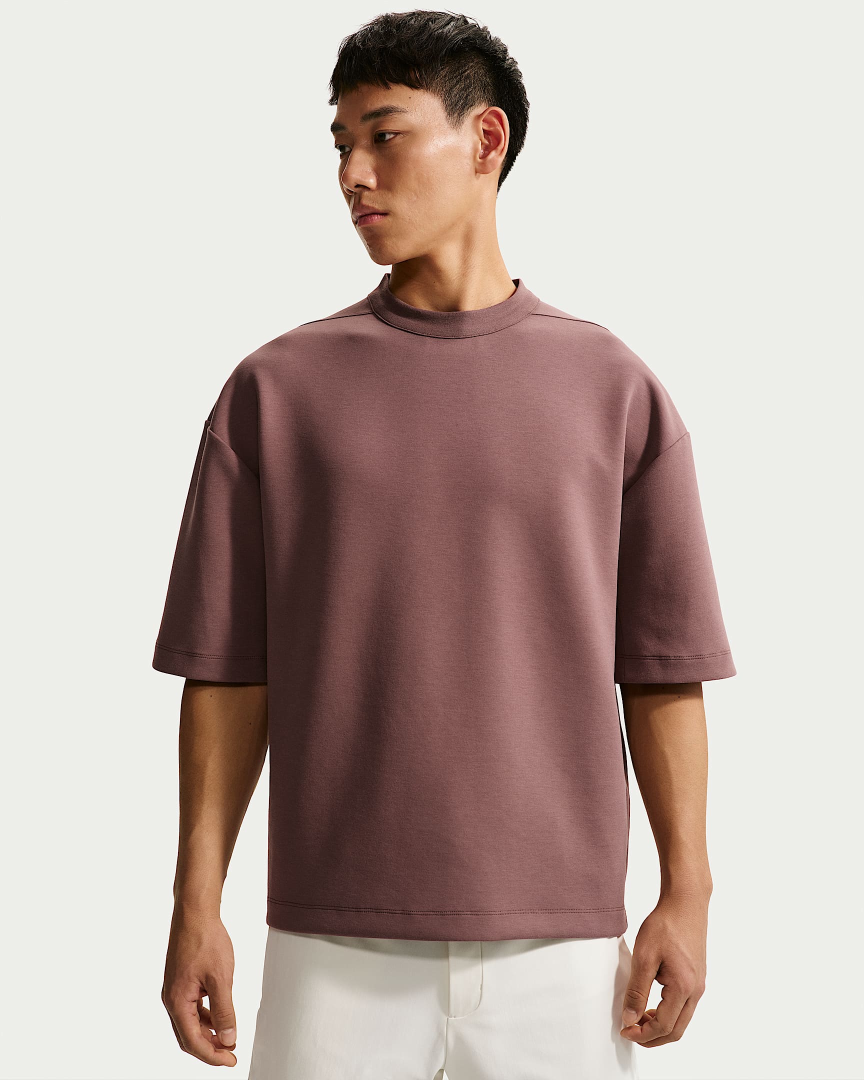 Nike 24.7 ImpossiblySoft Dri-FIT 超感柔软男子速干短袖上衣 - 图腾黑紫/黑/鲜亮勃艮第酒红