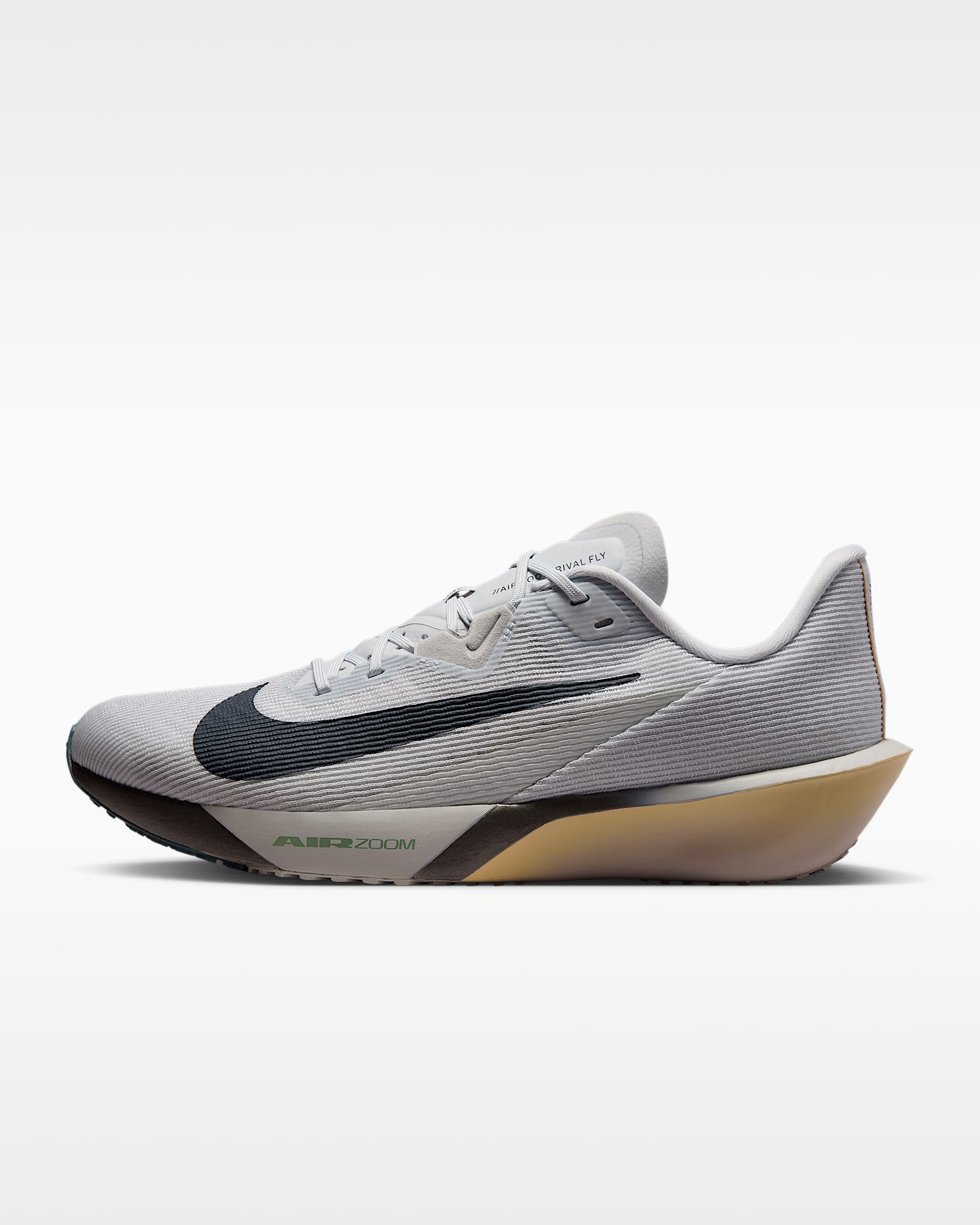 Nike Zoom Rival Fly 4 男子公路竞速跑步鞋 - 白金色/杉木浅蓝灰/温和灰绿/暗蓝黑