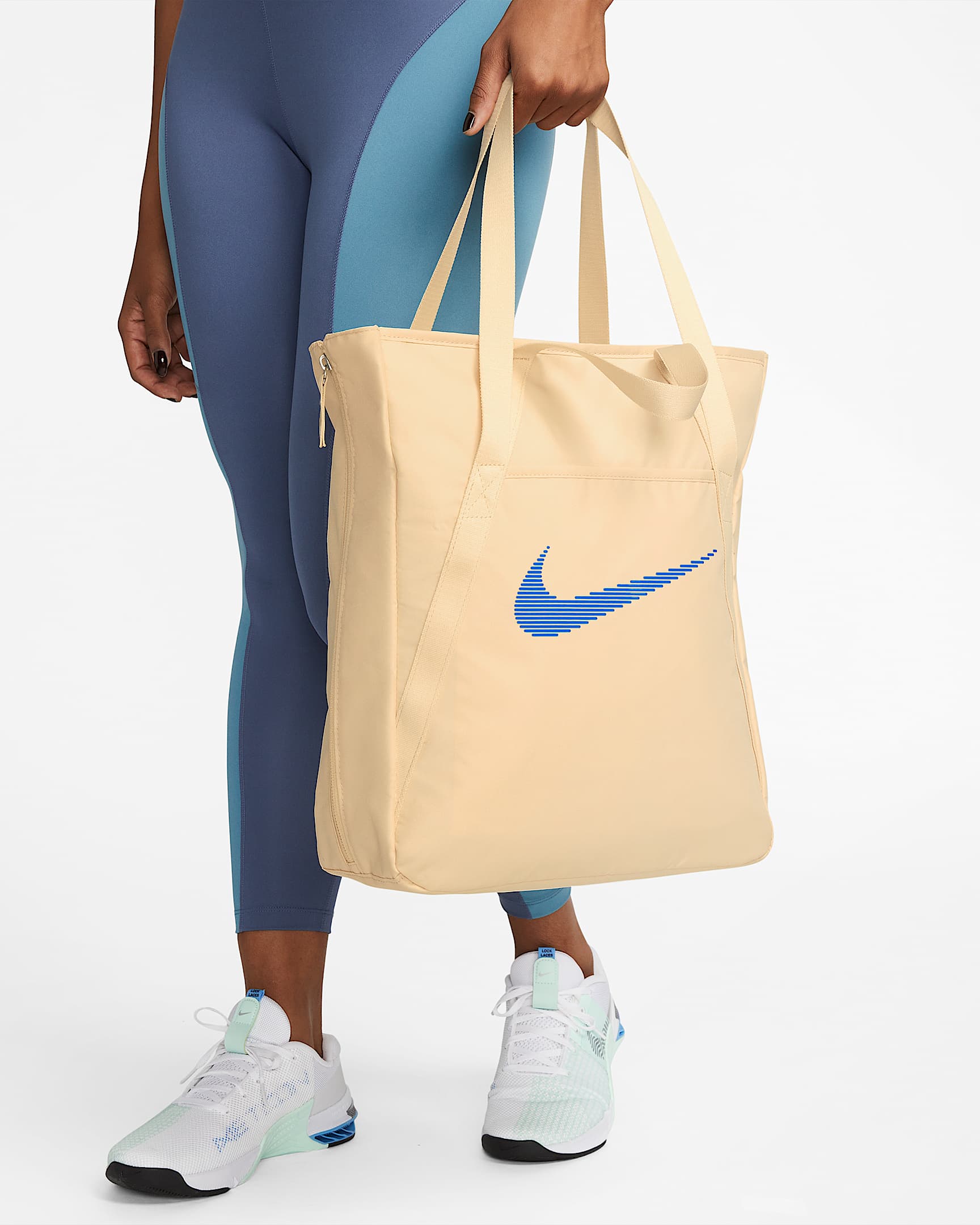 Nike 运动托特包 - 淡香草黄/淡香草黄/皇家蓝