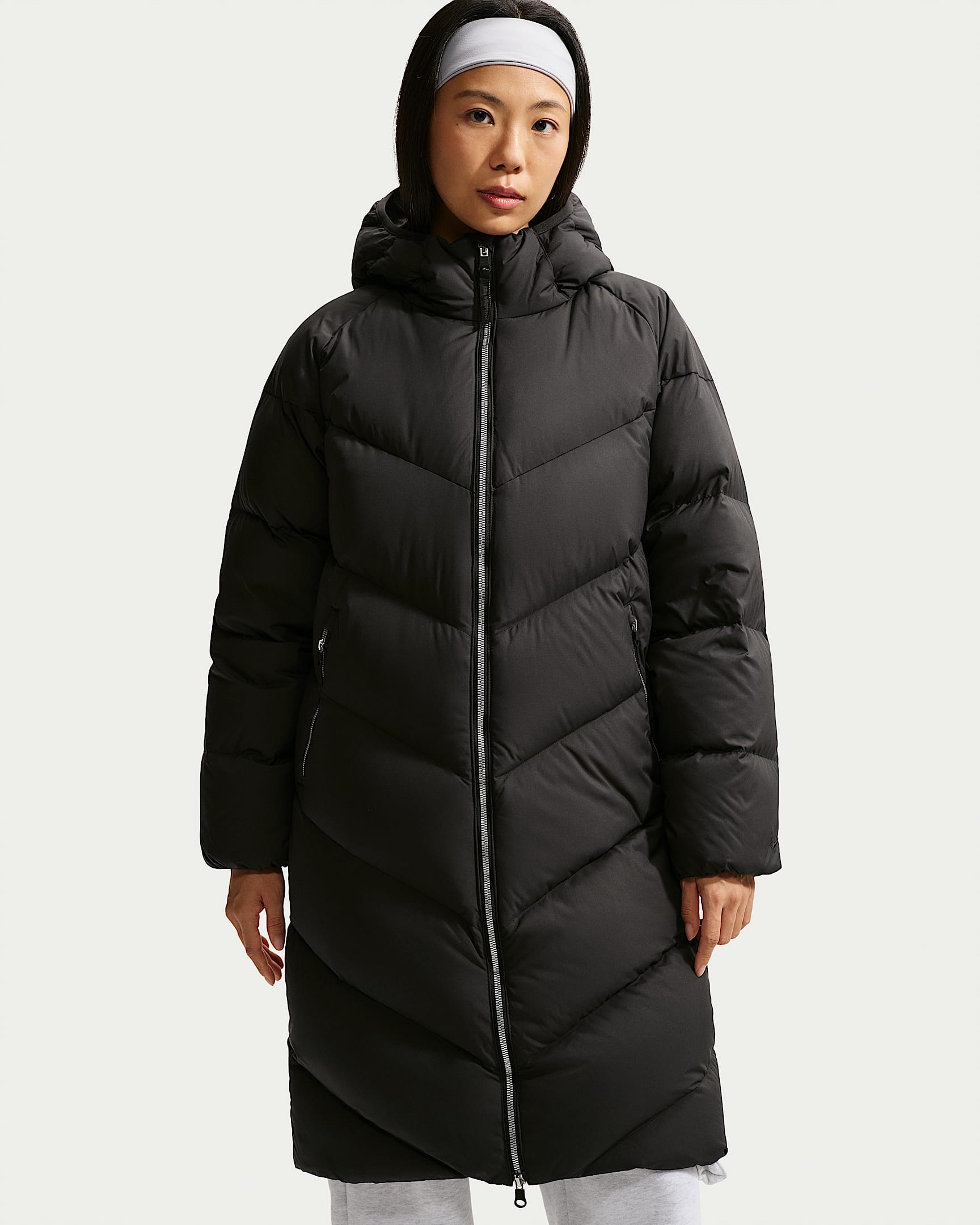Nike Sportswear Windpuffer Storm-FIT 女子防风拒水宽松连帽羽绒外套 - 黑/黑