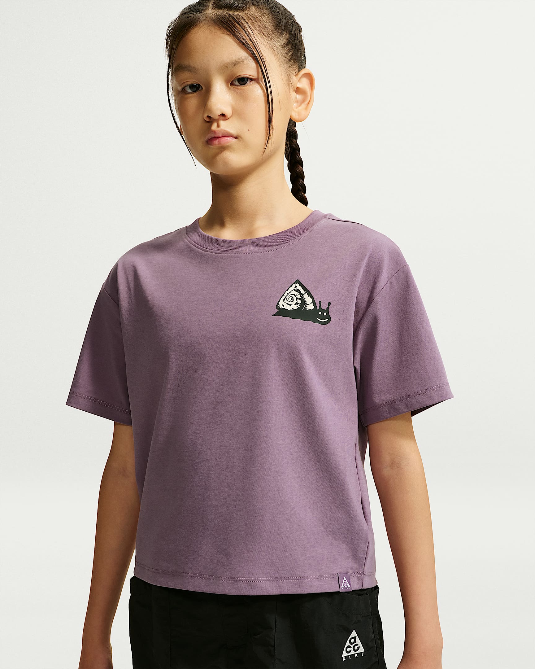 ACG Dri-FIT Snail 大童(女孩)速干短袖T恤 - 尘紫