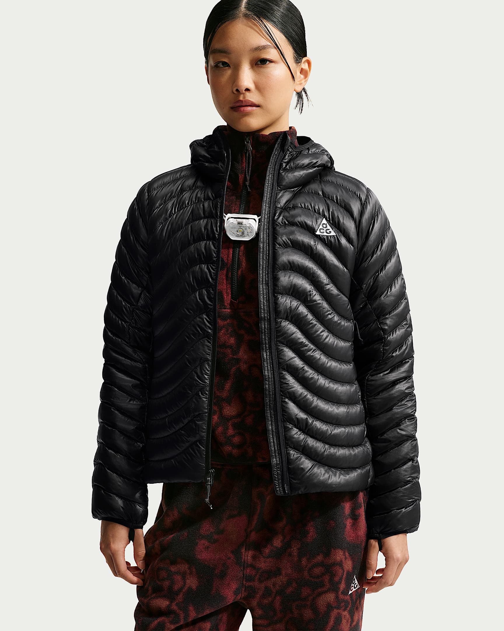 ACG Lava Flow Ultralight Therma-FIT ADV 锁热科技女子拒水夹克羽绒服 - 黑/黑/黑/山峰白