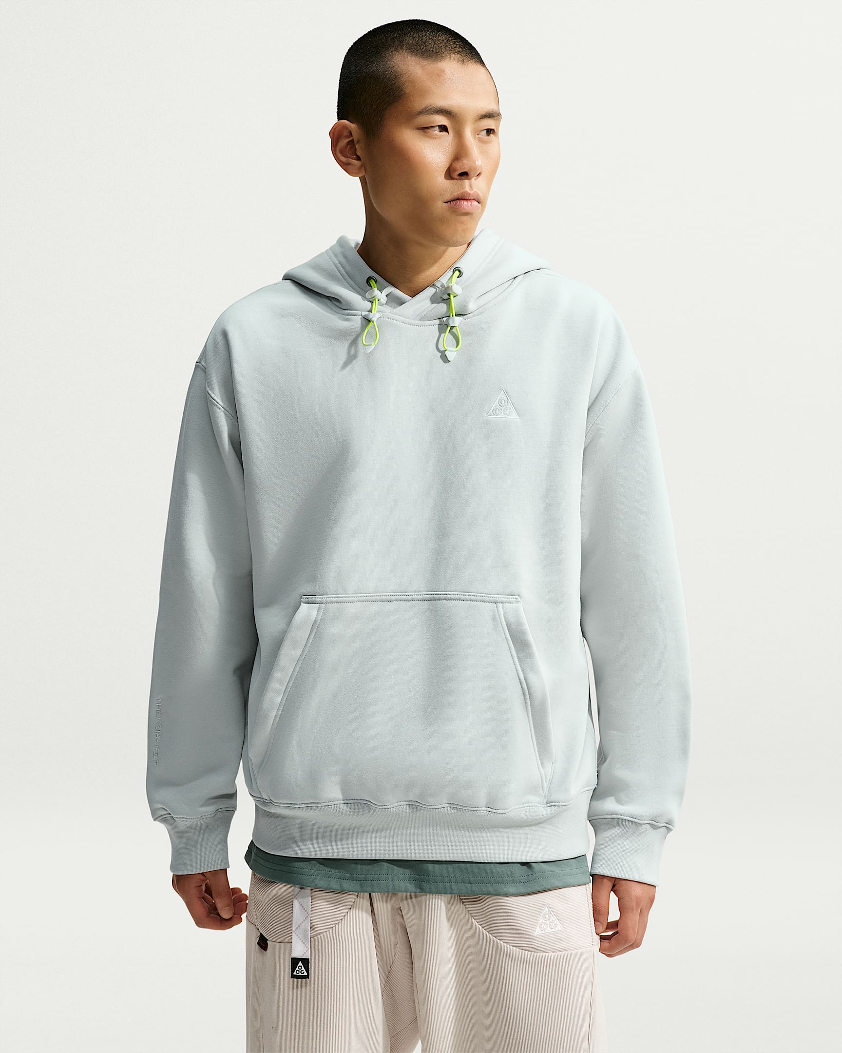 Nike ACG Therma-FIT 加绒套头连帽衫 - 浅银/山峰白