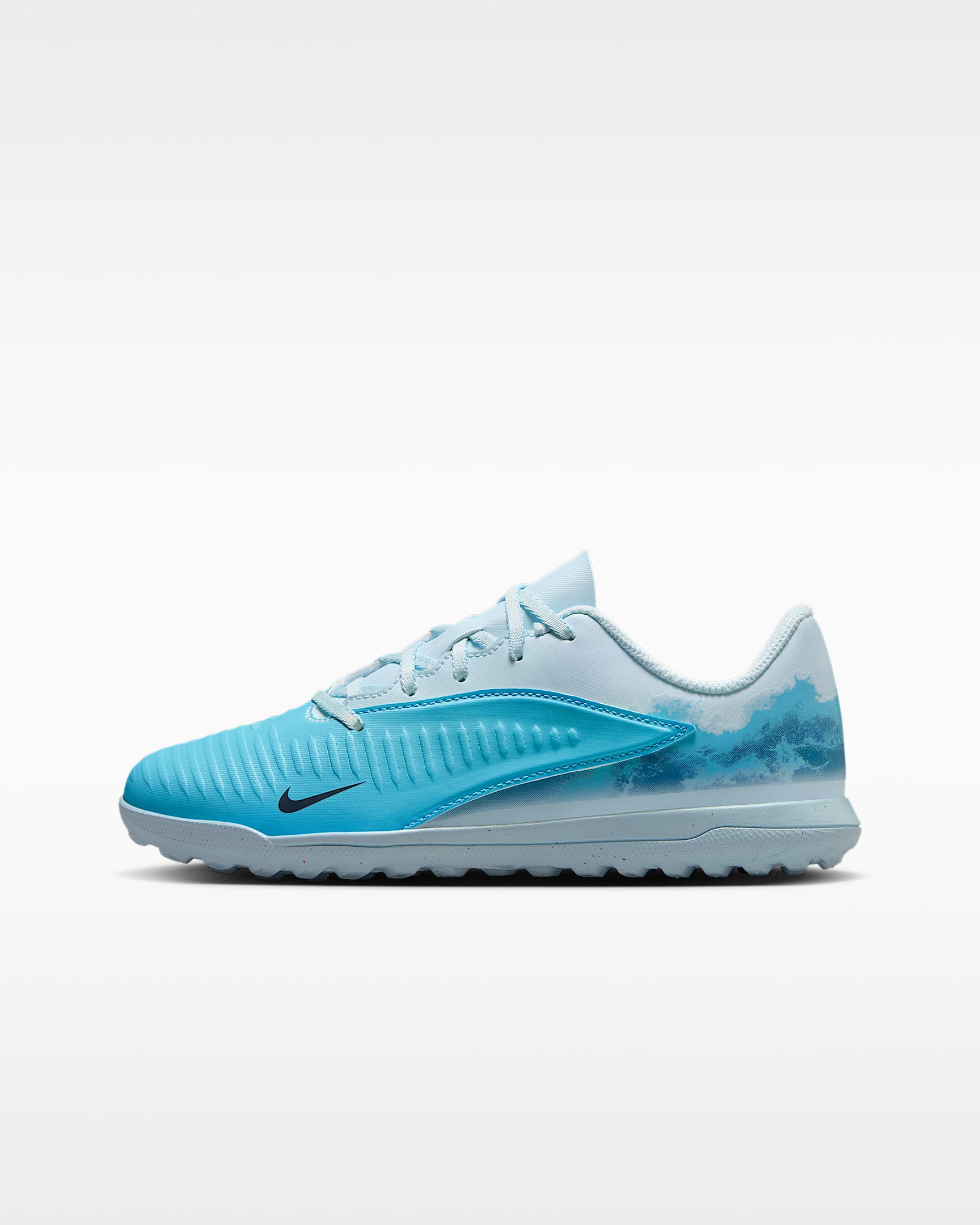 Nike Jr. Phantom 6 Low Club "Erling Haaland" 暗煞系列哈兰德大童 TF 人造场地低帮足球鞋 - 波罗的海蓝/冰川蓝/日蚀蓝