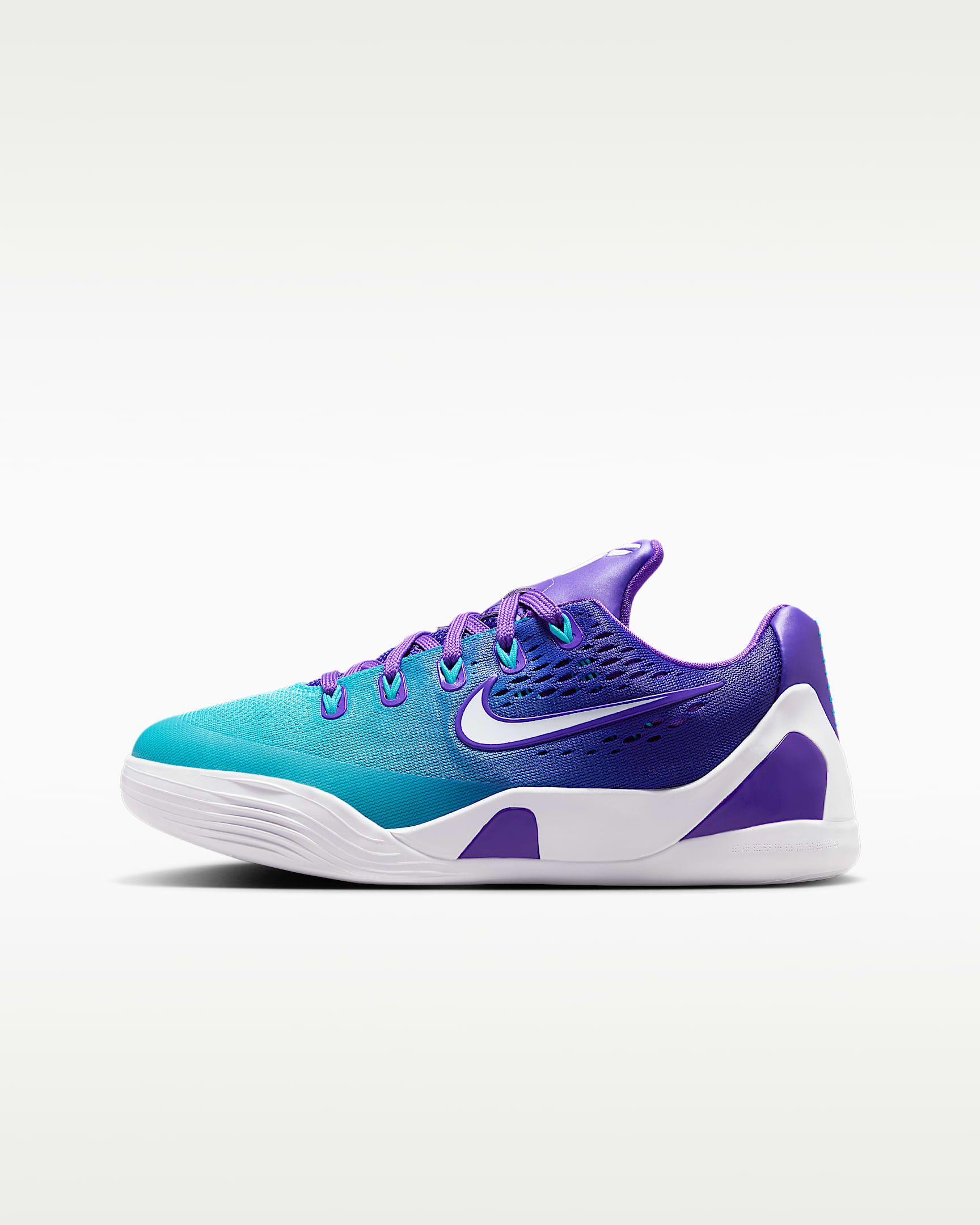 Kobe IX Low EM 科比大童篮球鞋 - 热情紫/白色/湖蓝