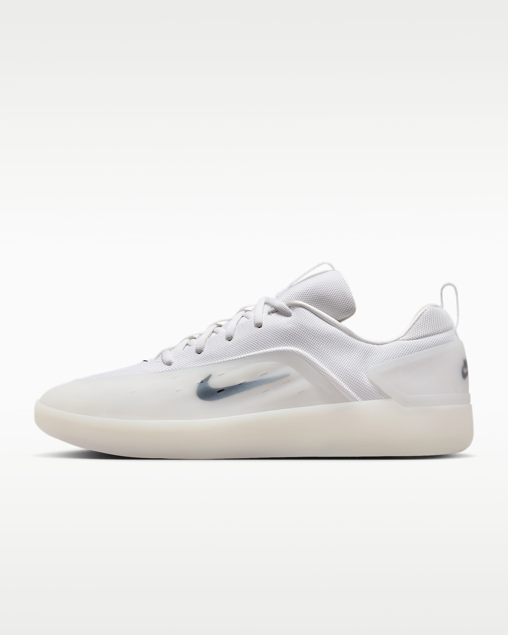 Nike SB Zoom Nyjah 4 男子滑板鞋 - 白色/白色/黑/黑