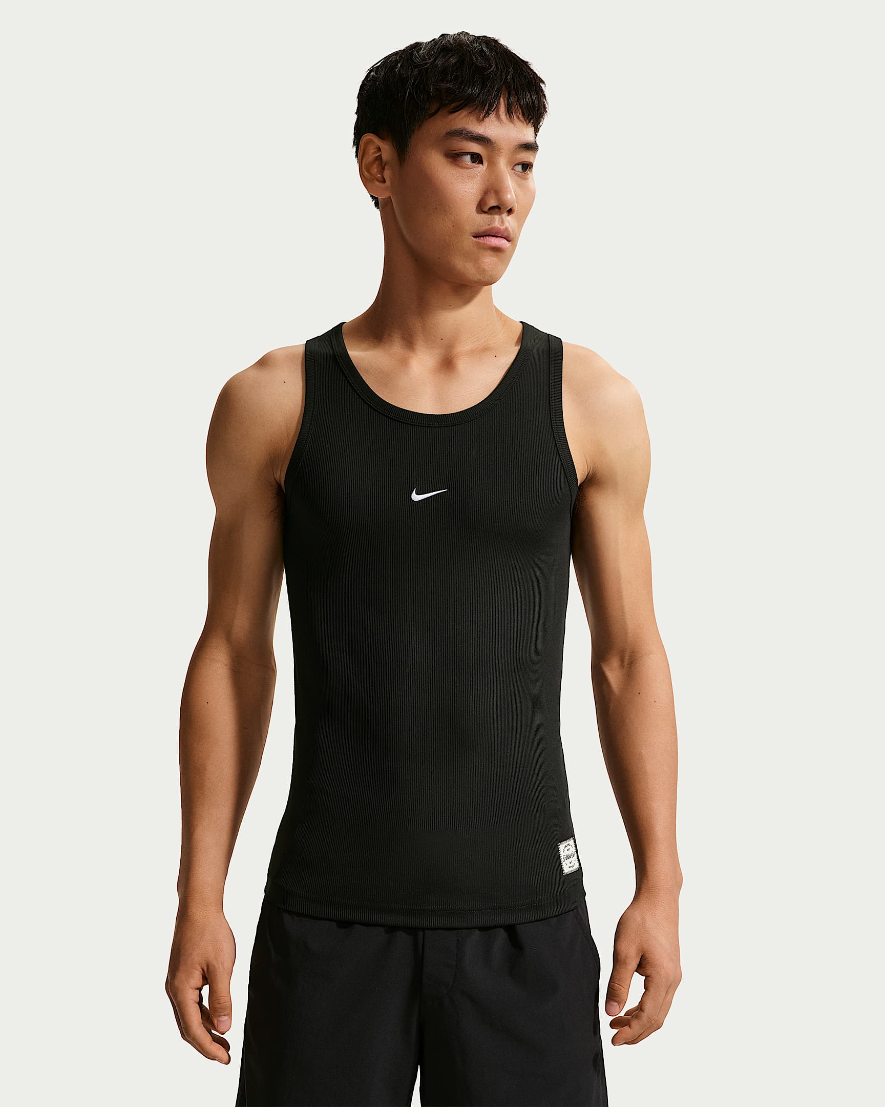 Nike N.A.C. 男子速干训练背心 - 黑/白色