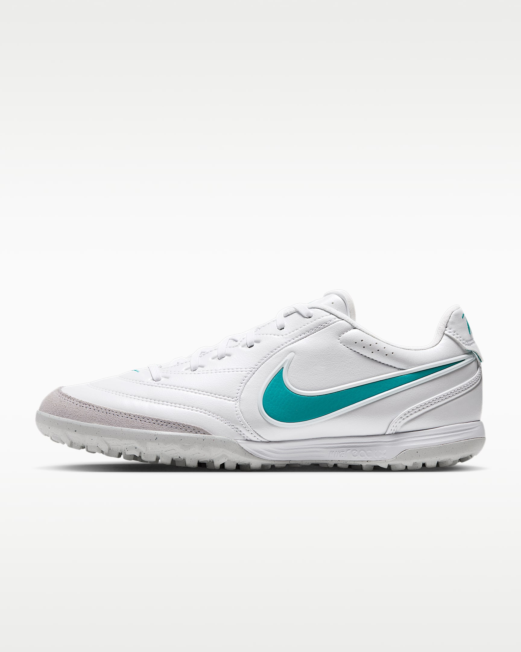 Nike Tiempo Ligera Pro 耐克天迫系列男/女 TF 人造场地低帮足球鞋 - 白色/白色/仙人掌绿