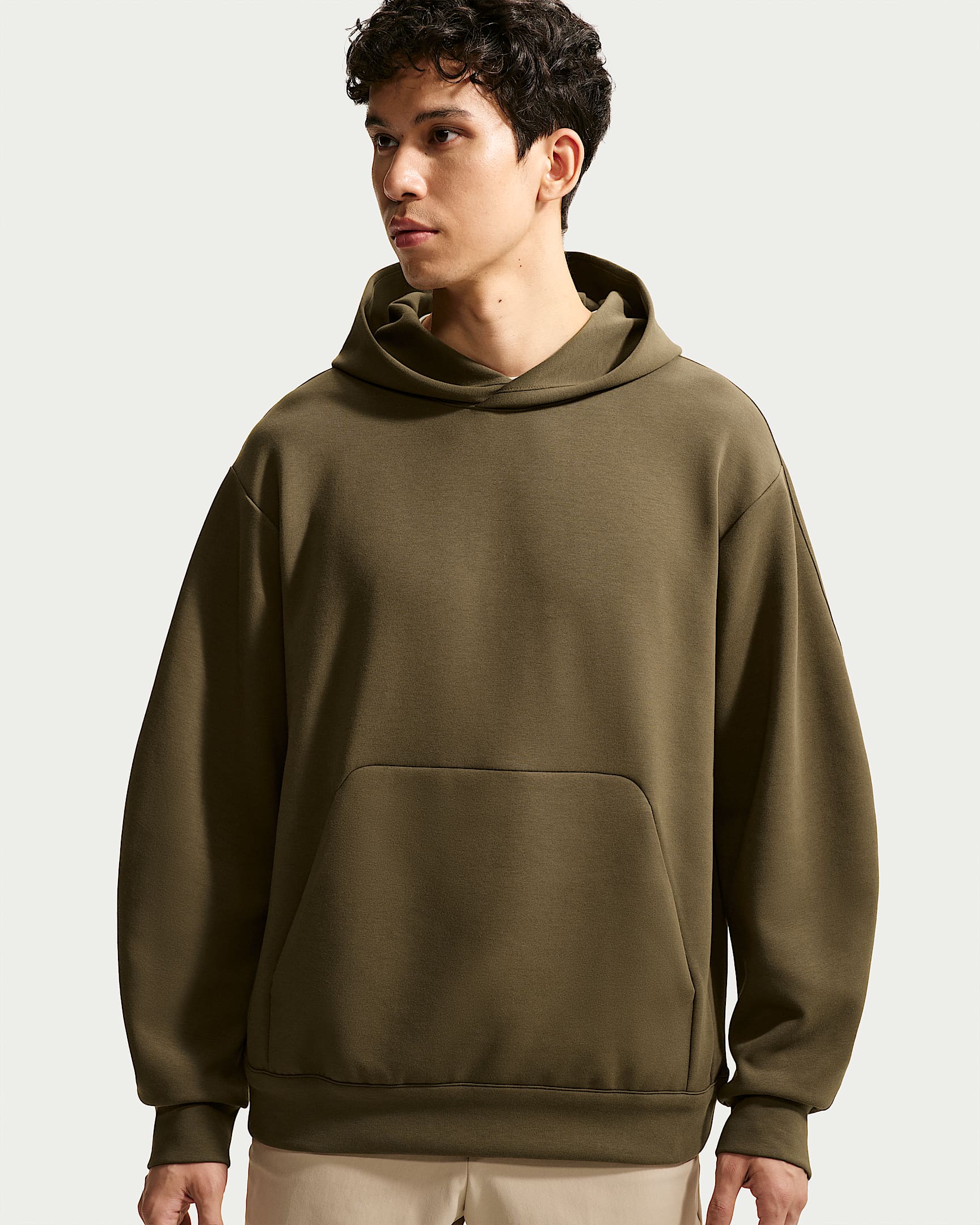 Nike 24.7 ImpossiblySoft Dri-FIT 超感柔软男子速干套头连帽衫 - 暗褐/黑/丝绒棕