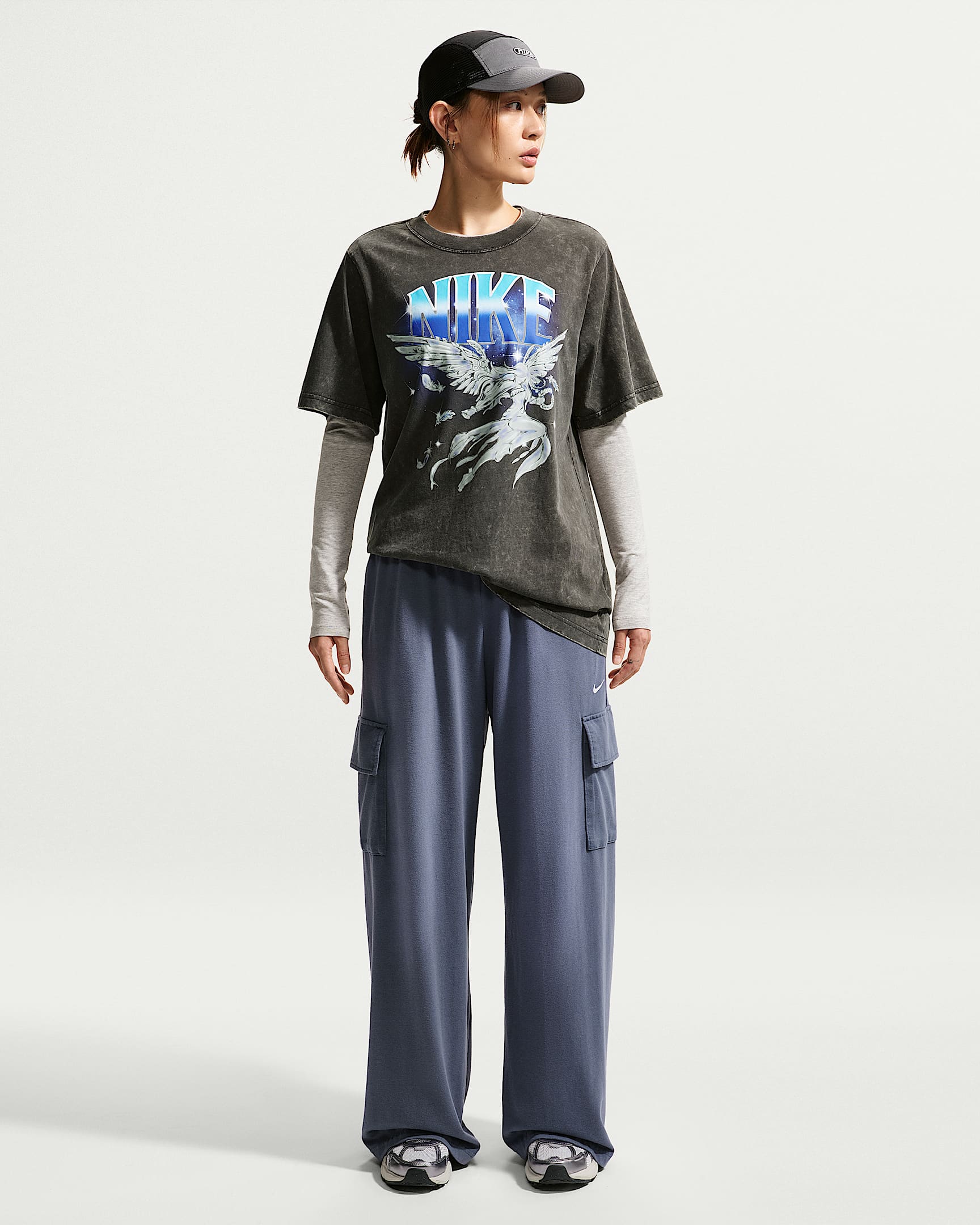 Nike Sportswear Phoenix Fleece 女子针织工装长裤 - 芬蓝
