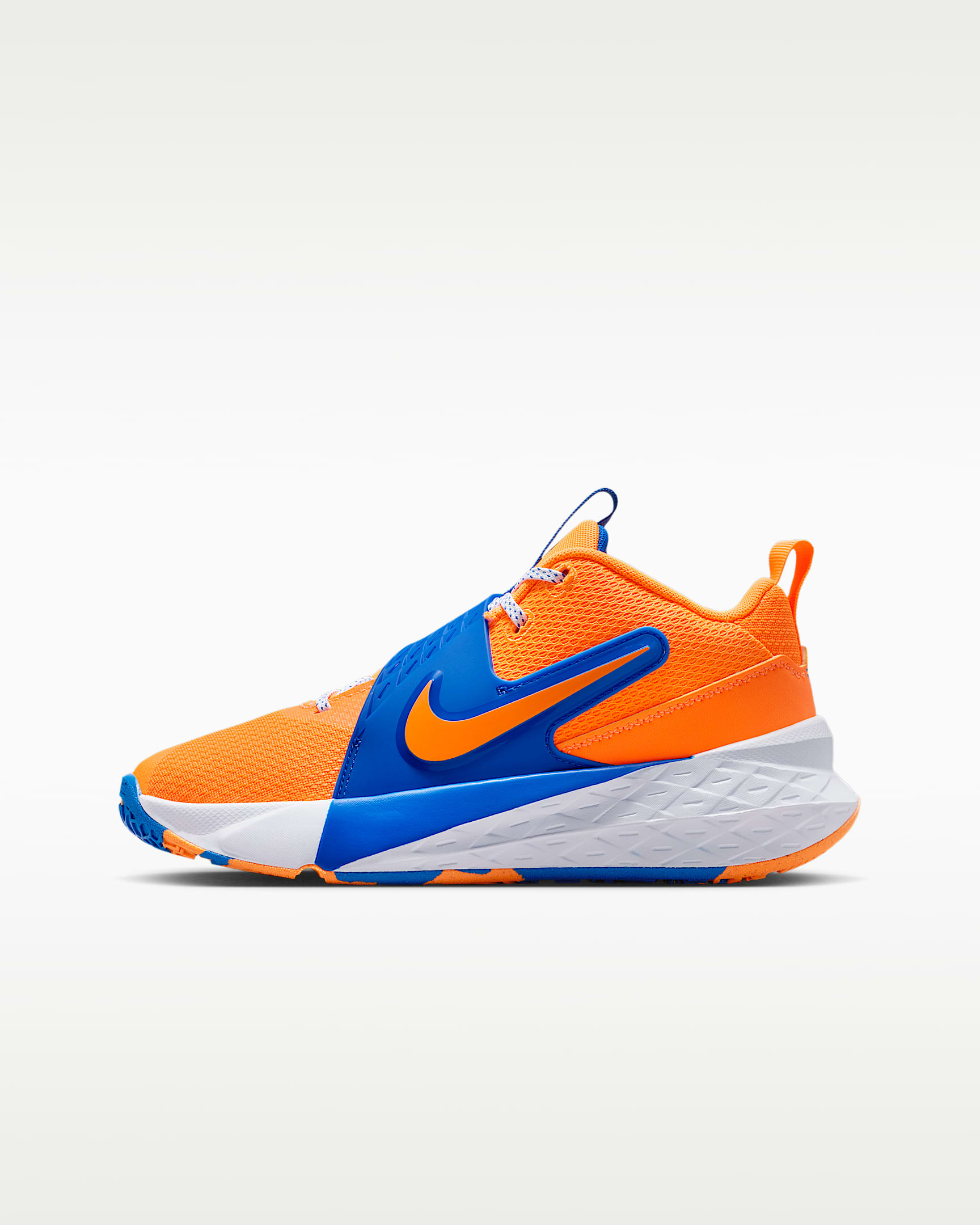 Nike Team Hustle D 12 大童篮球鞋 - 荷兰橙/赛车蓝/足球灰/荷兰橙