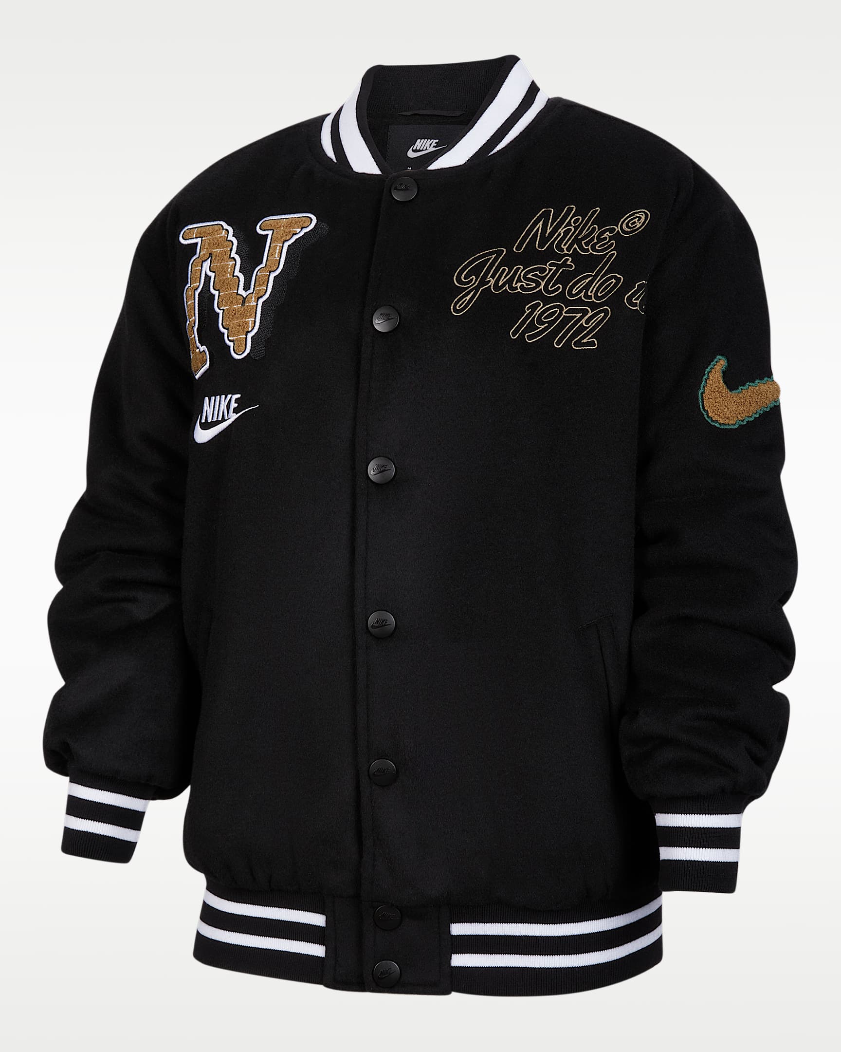 Nike "Just Do It" 大童夹克 - 黑