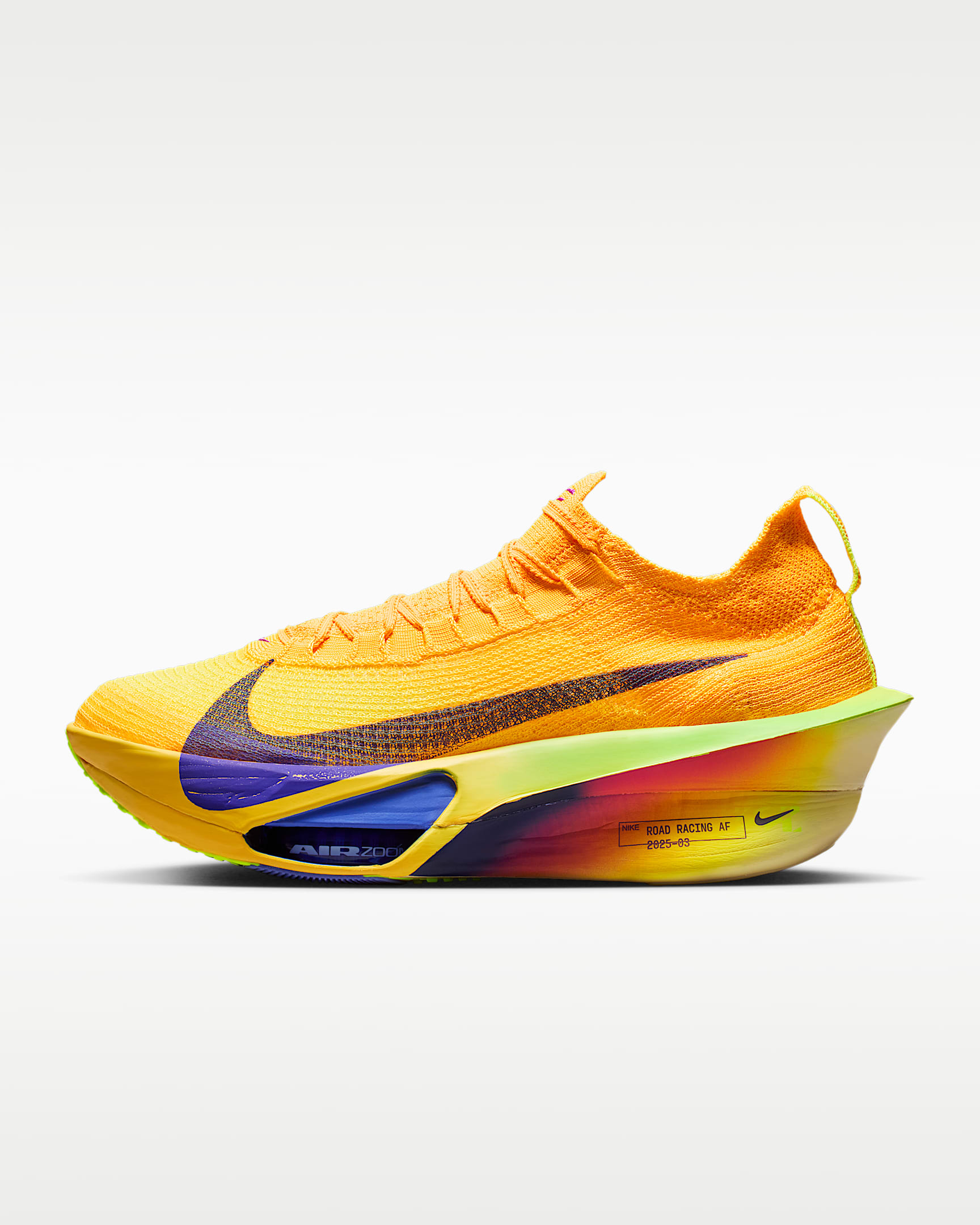 Nike Alphafly 3 男子公路竞速马拉松跑步鞋 - 激光橙/脉冲柠檬黄绿/荧光冰黄/耀眼靛紫