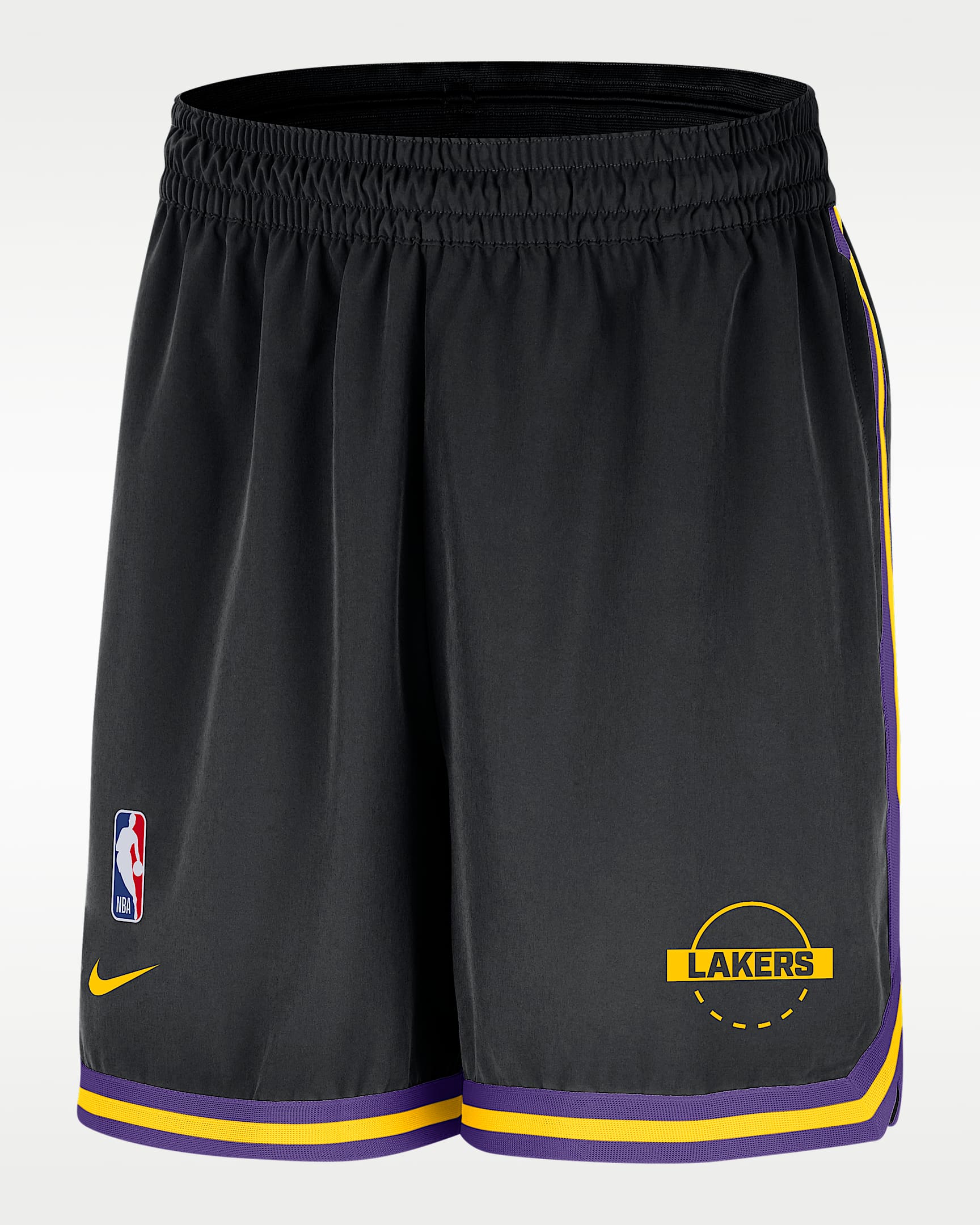 洛杉矶湖人队 DNA Nike Dri-FIT NBA 男子速干梭织短裤 - 黑/全域紫/阿马里洛黄/阿马里洛黄