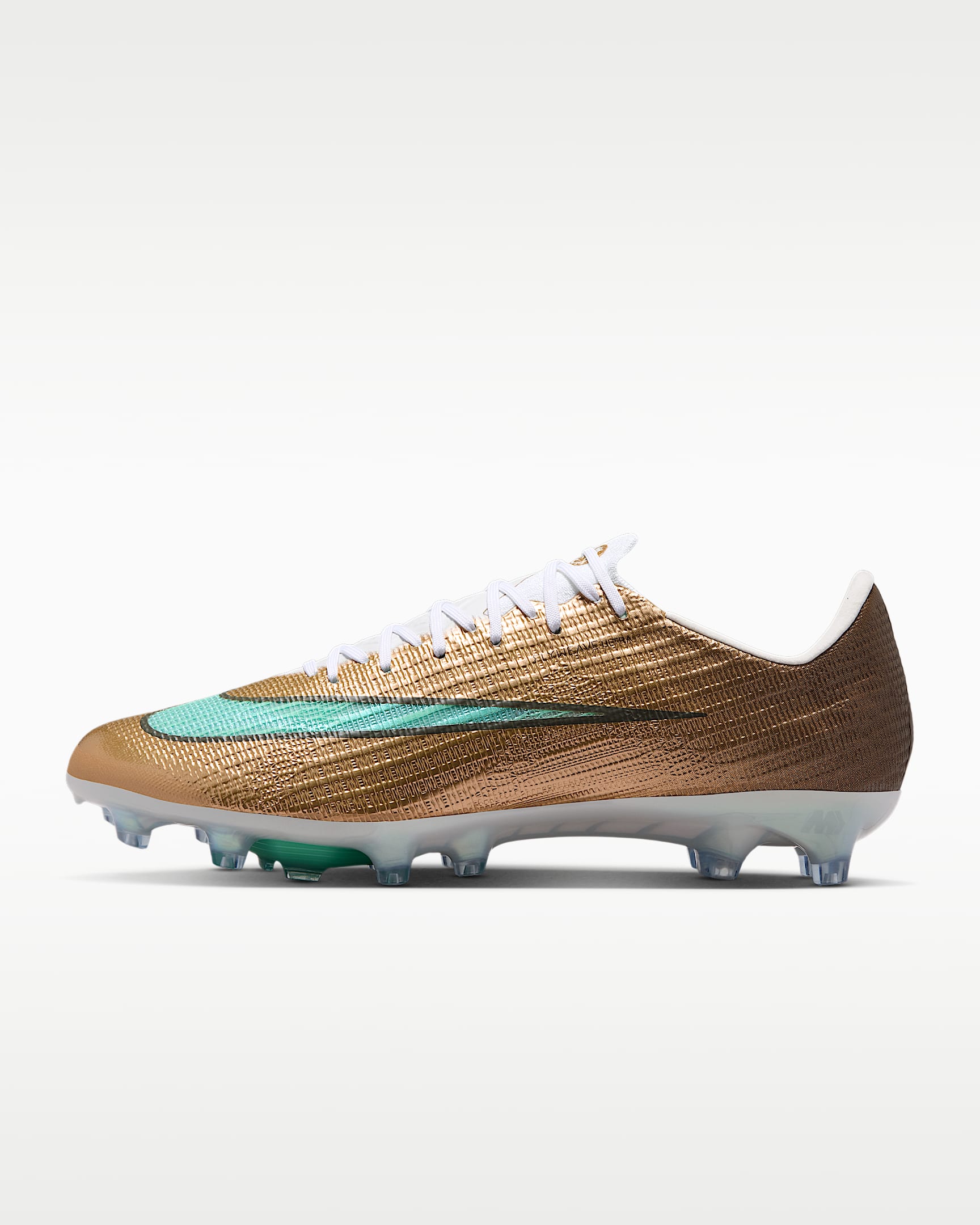 Nike Mercurial Superfly 11 Elite "Kylian Mbappé" 耐克刺客系列姆巴佩男/女 AG 人造草地低帮足球鞋 - 金属色/光辉绿