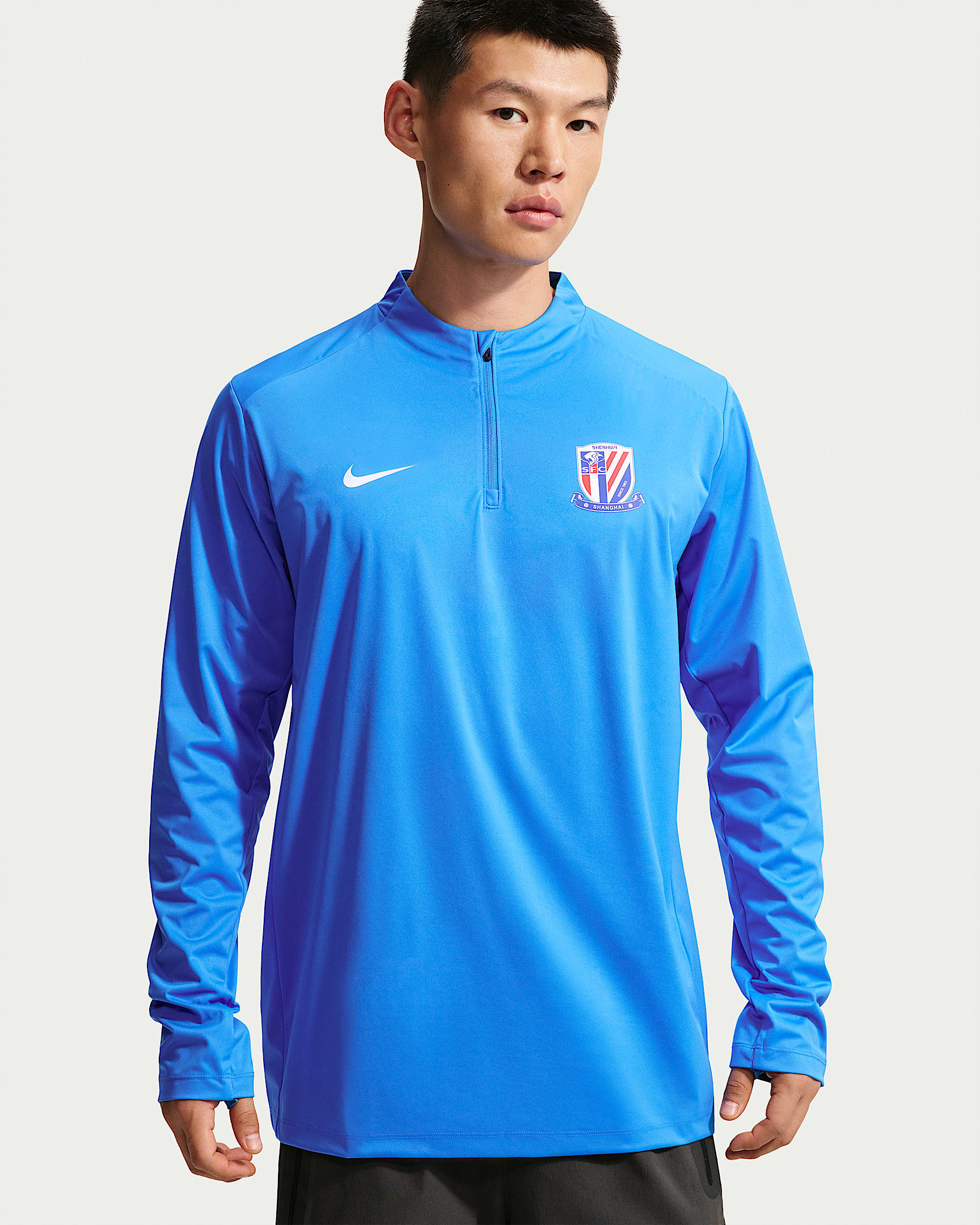 上海申花足球俱乐部 Nike Storm-FIT Strike 男子防风拒水训练上衣 - 意大利蓝/白色