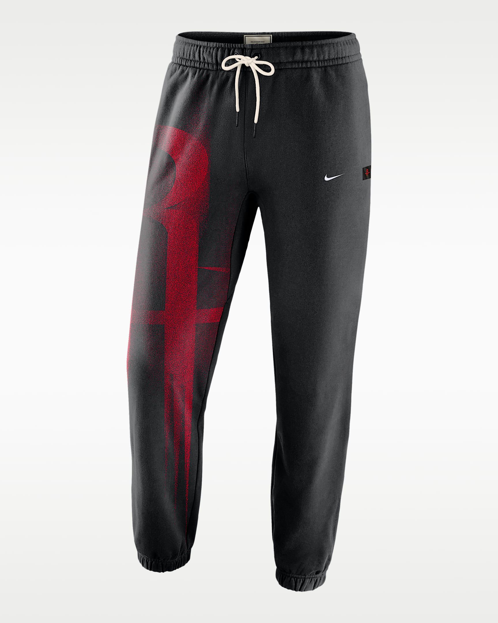 休斯顿火箭队 Nike Standard Issue Therma-FIT 耐克篮球小标系列男子加绒篮球长裤 - 黑/白色